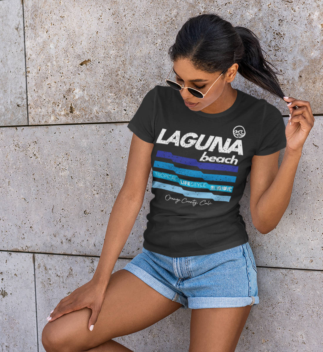 Laguna Beach Tropical Lifestyle - Damen Premium Organic Shirt