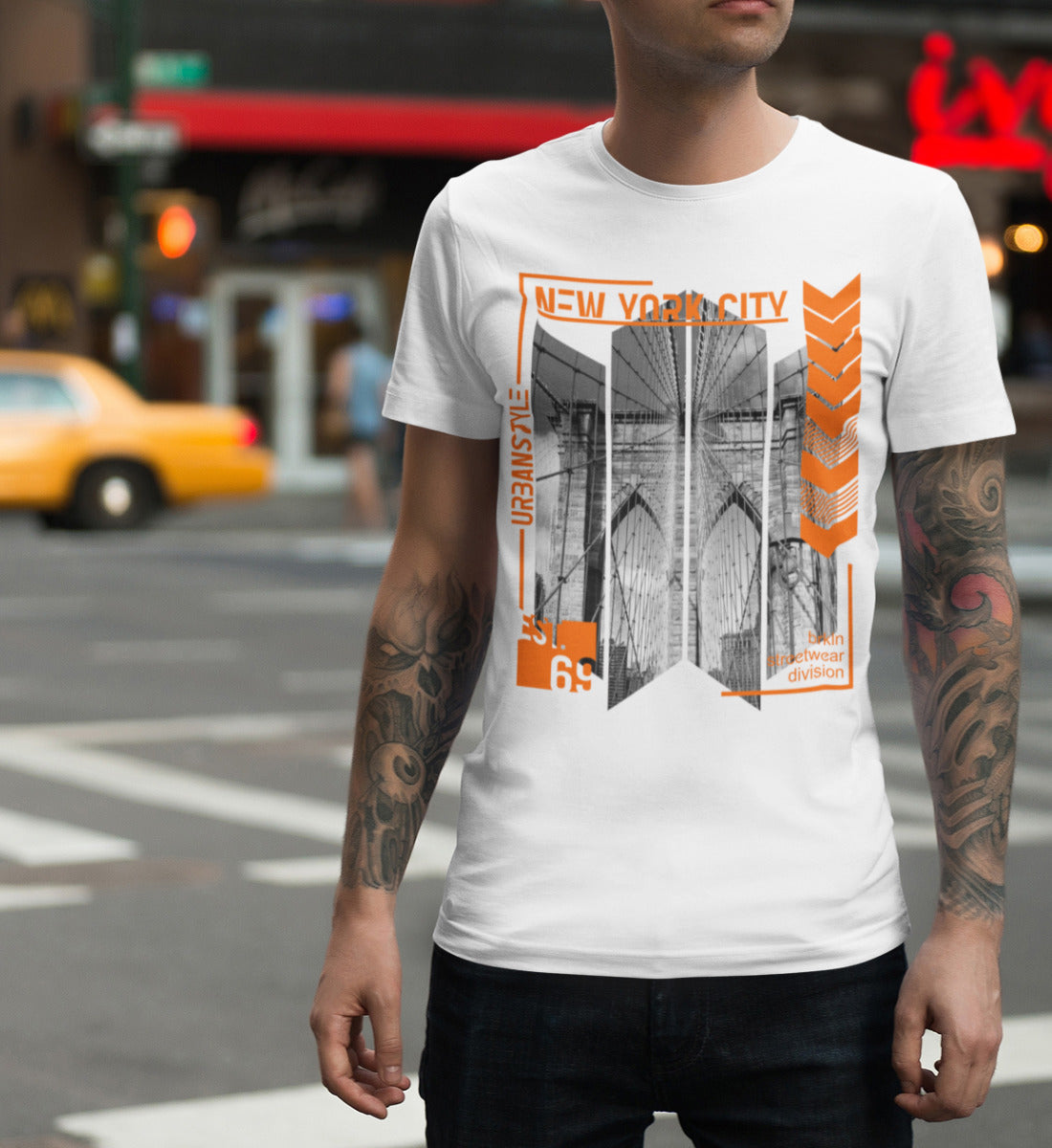 New York City Brooklyn Bridge - Herren Shirt