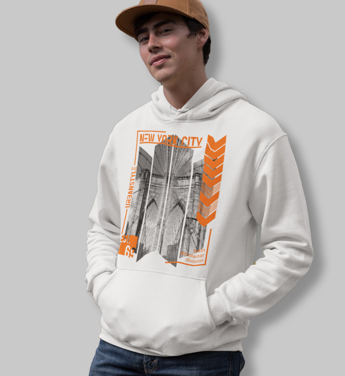 New York City Brooklyn Bridge - Unisex Organic Hoodie