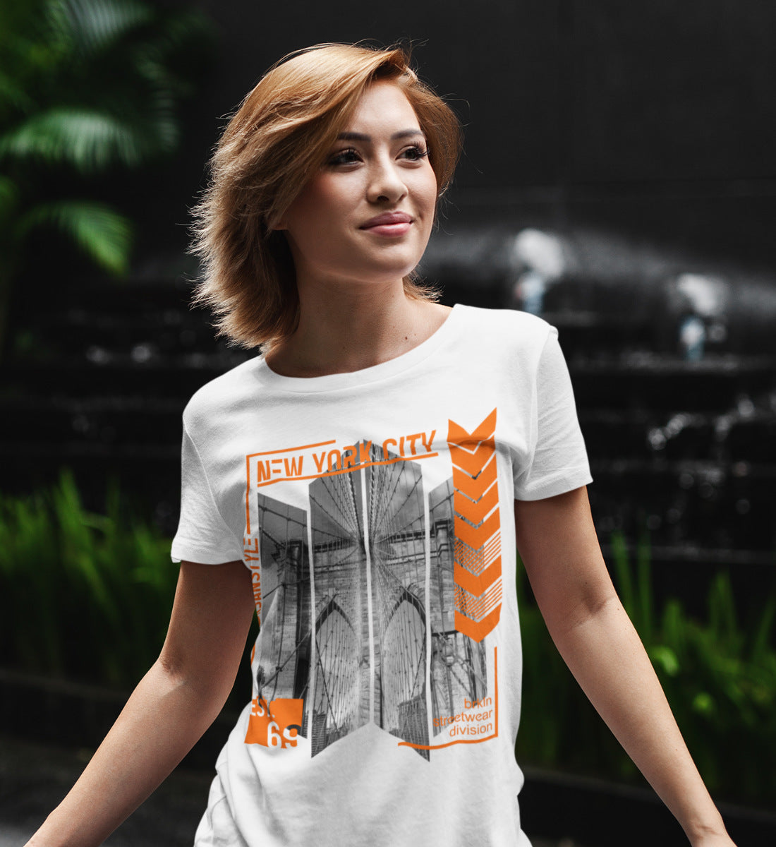 New York City Brooklyn Bridge - Damen Premium Organic Shirt