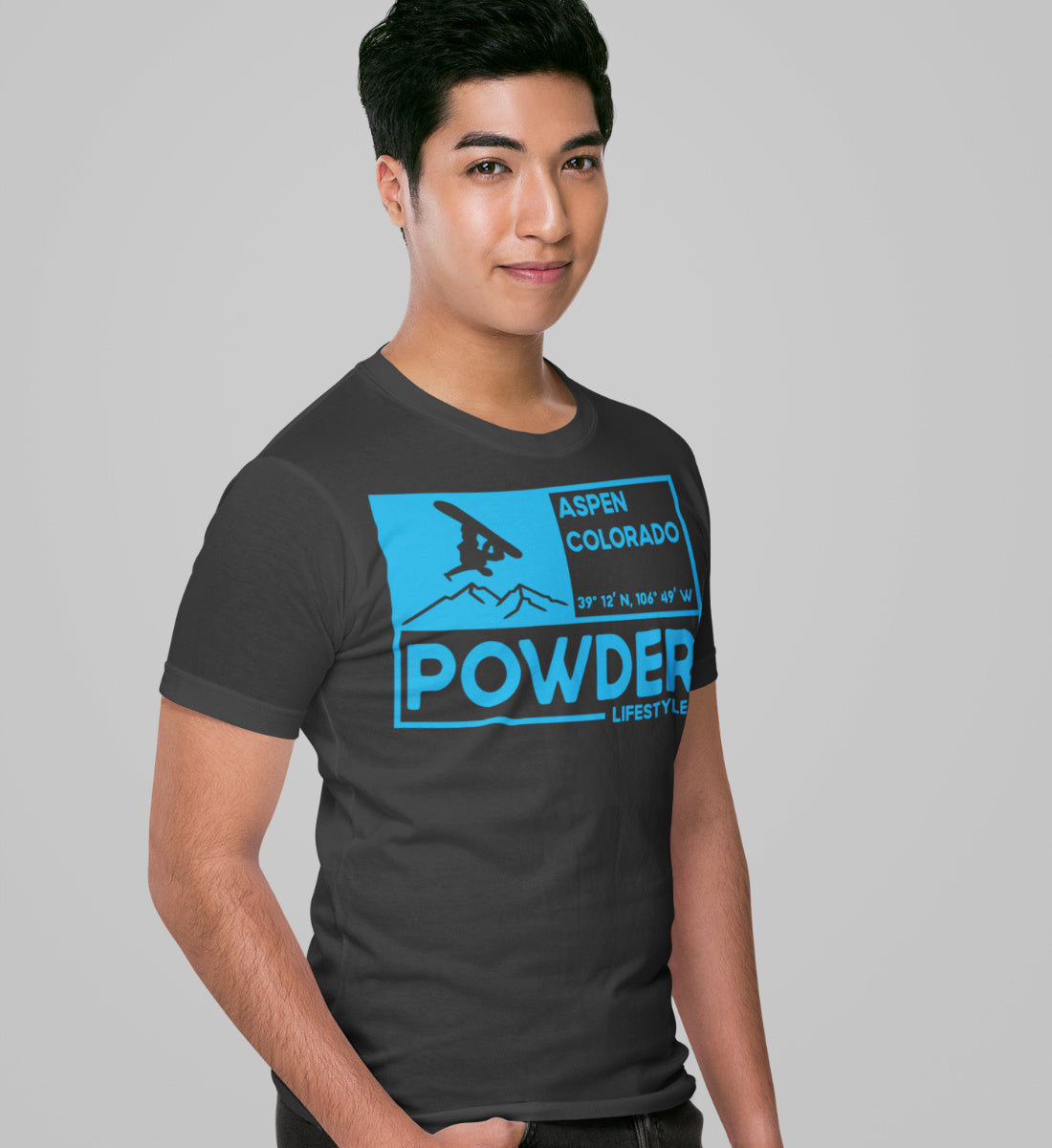 Powder Snow Lifestyle Aspen Colorado - Herren Premium Organic Shirt