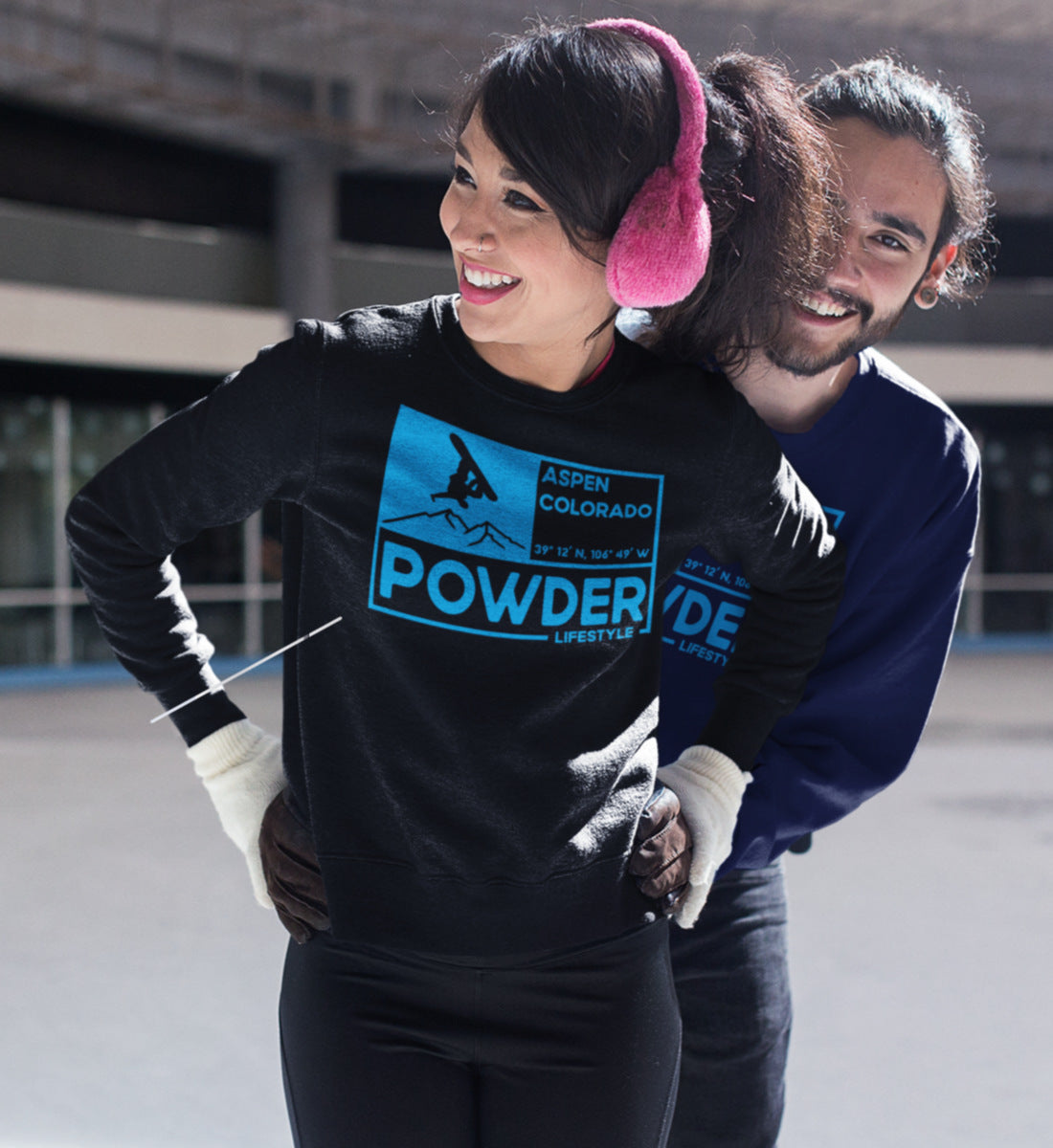 Powder Snow Lifestyle Aspen Colorado - Unisex Organic Sweatshirt ST/ST