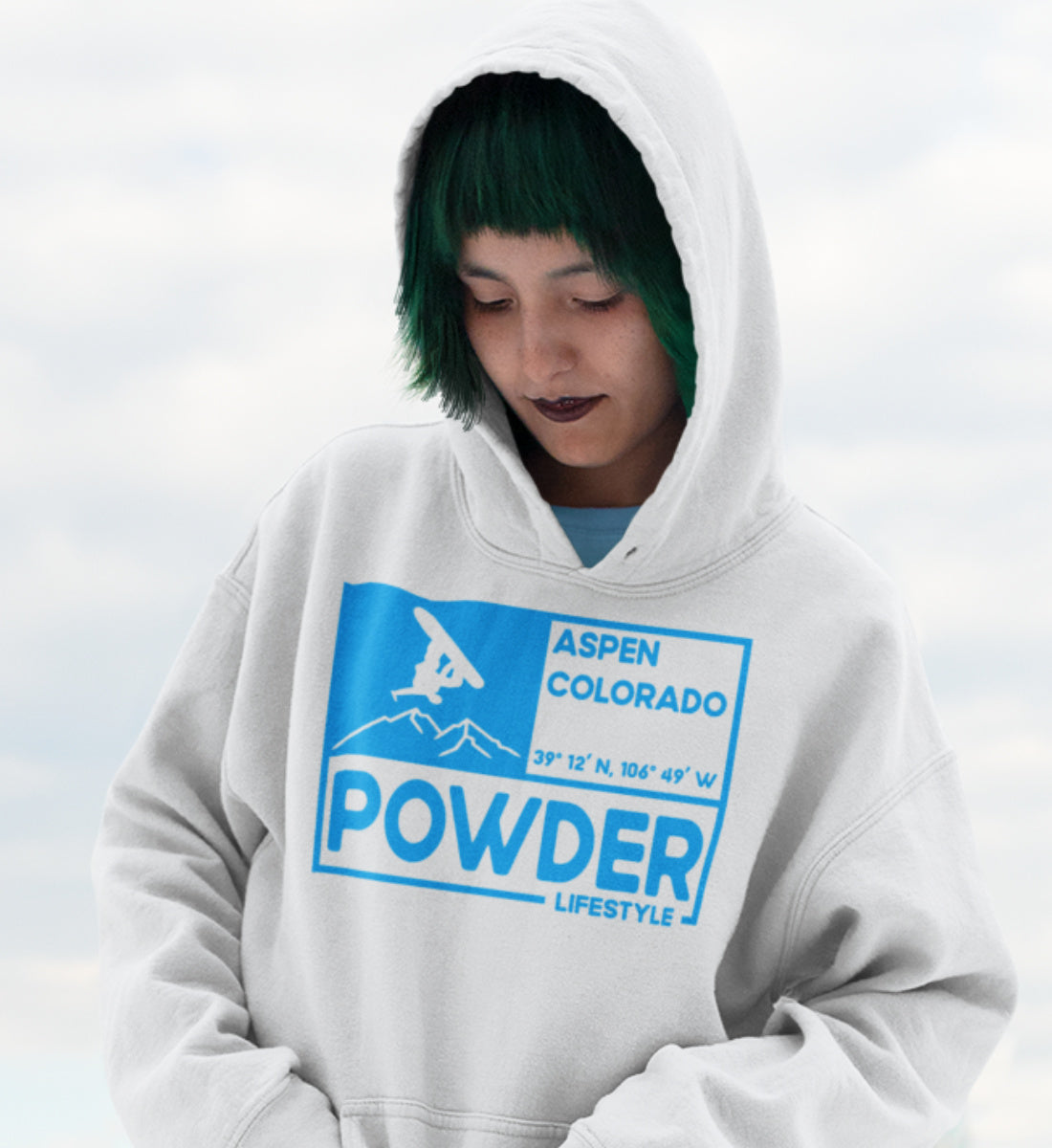 Powder Snow Lifestyle Aspen Colorado - Damen Organic Hoodie ST/ST