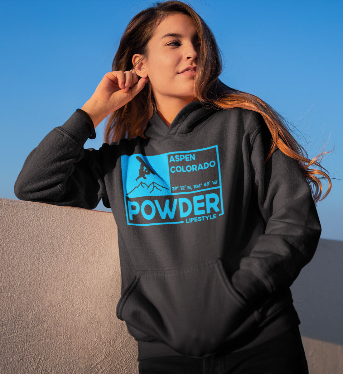 Powder Snow Lifestyle Aspen Colorado - Damen Organic Hoodie ST/ST
