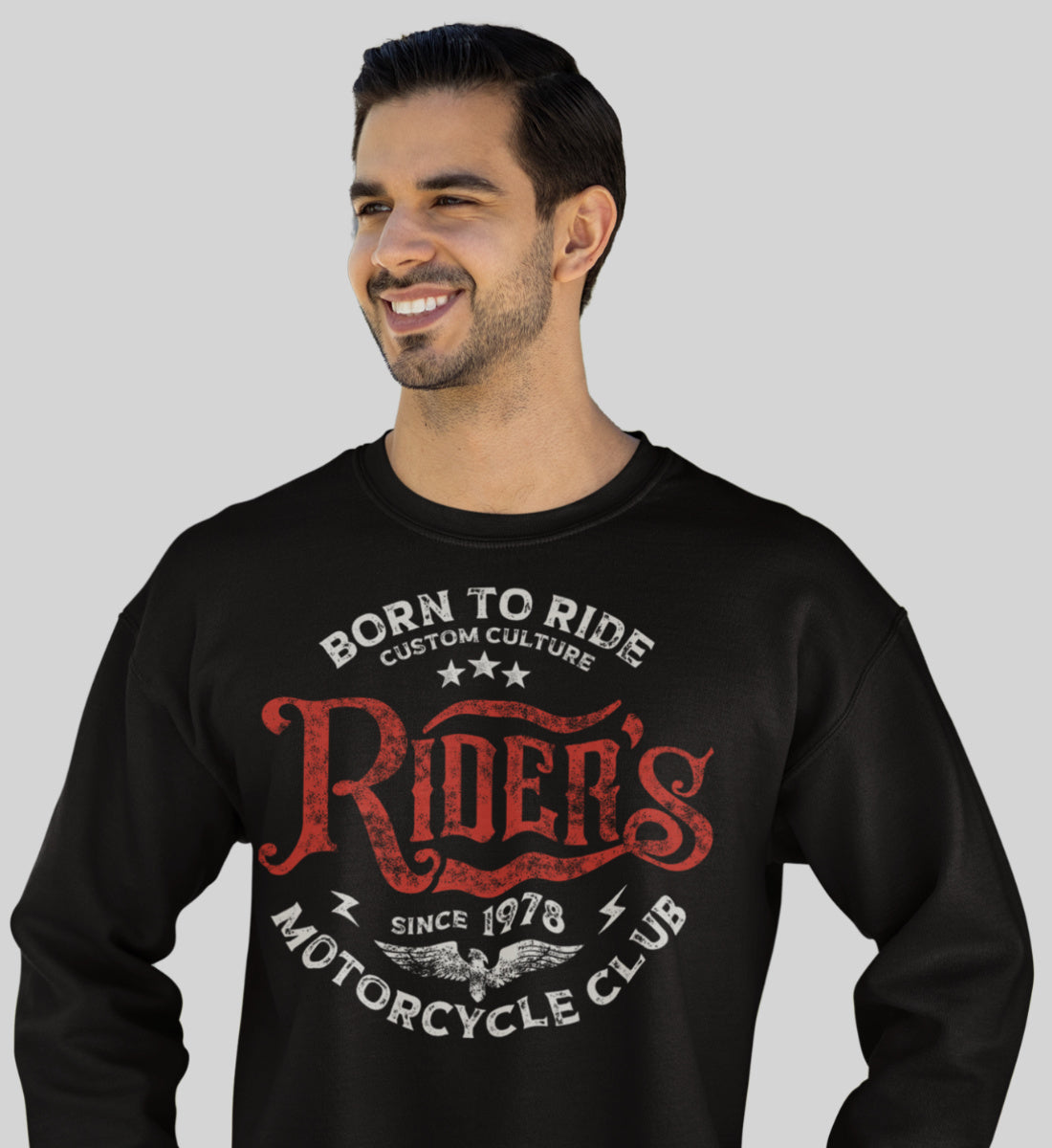 Rider's Motorcycle Club - Born to Ride - Unisex Organic Sweatshirt ST/ST