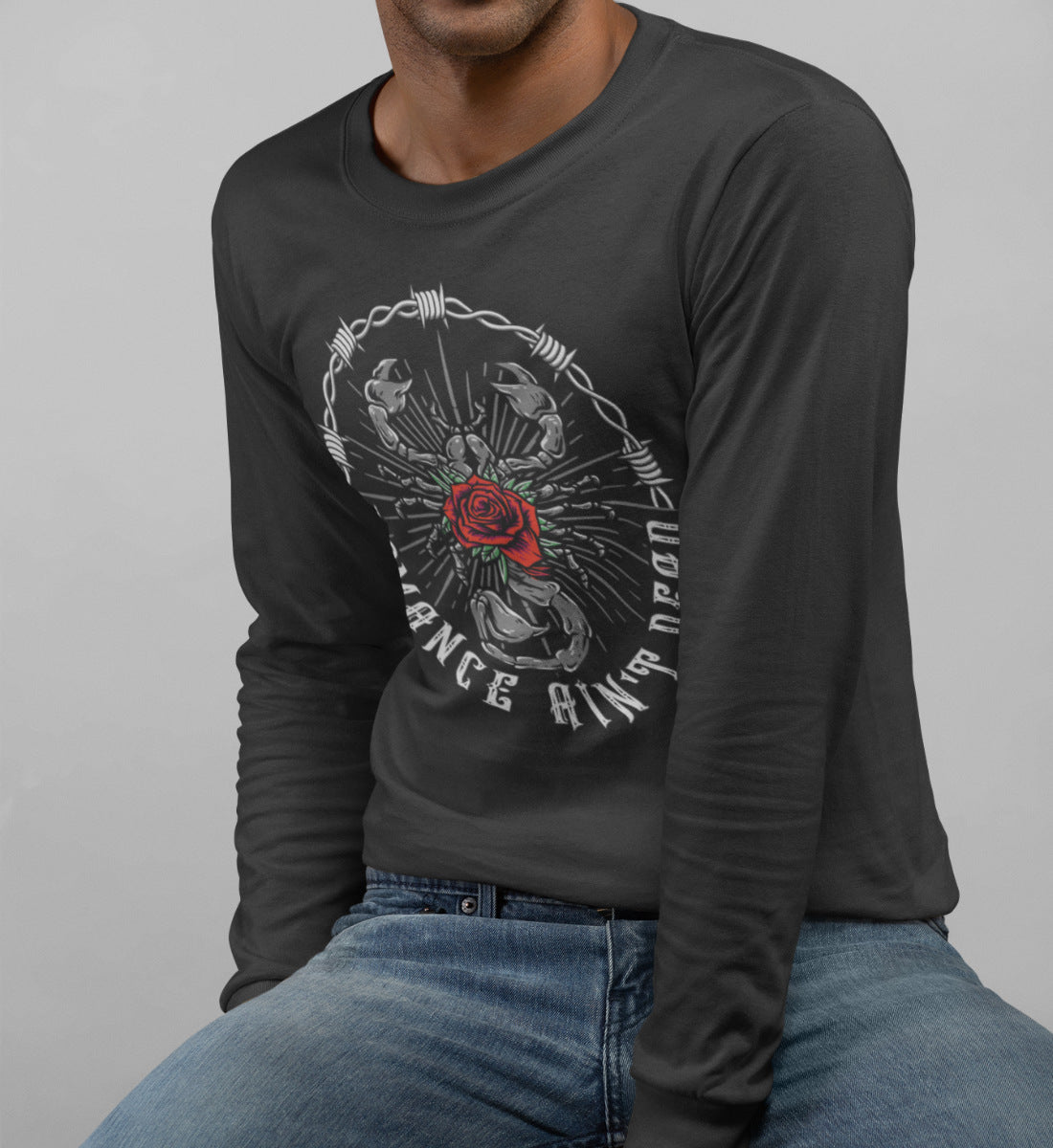 Romance Ain't Dead - Scorpion & Rose - Unisex Organic Sweatshirt ST/ST