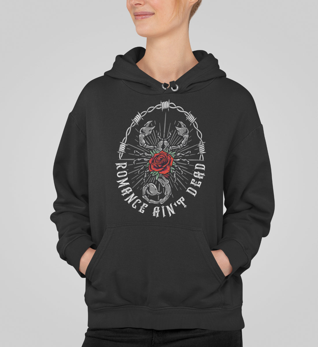 Romance Ain't Dead - Scorpion & Rose - Damen Organic Hoodie ST/ST