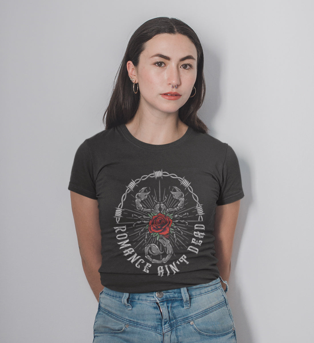 Romance Ain't Dead - Scorpion & Rose - Damenshirt