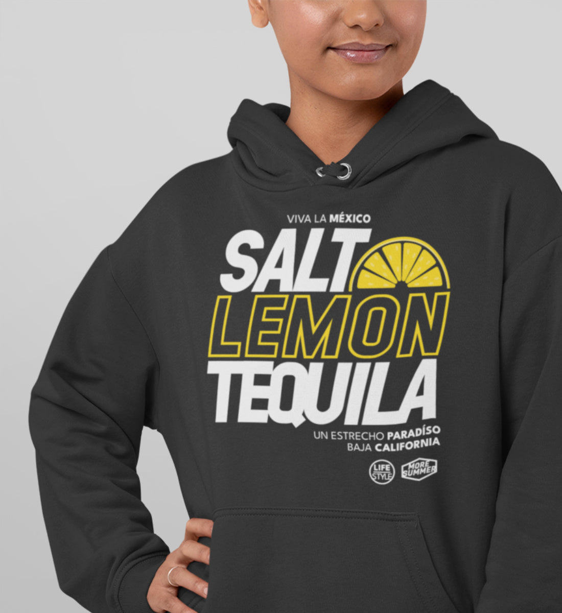 Salt Lemon Tequila Viva La Mexico - Damen Organic Hoodie ST/ST