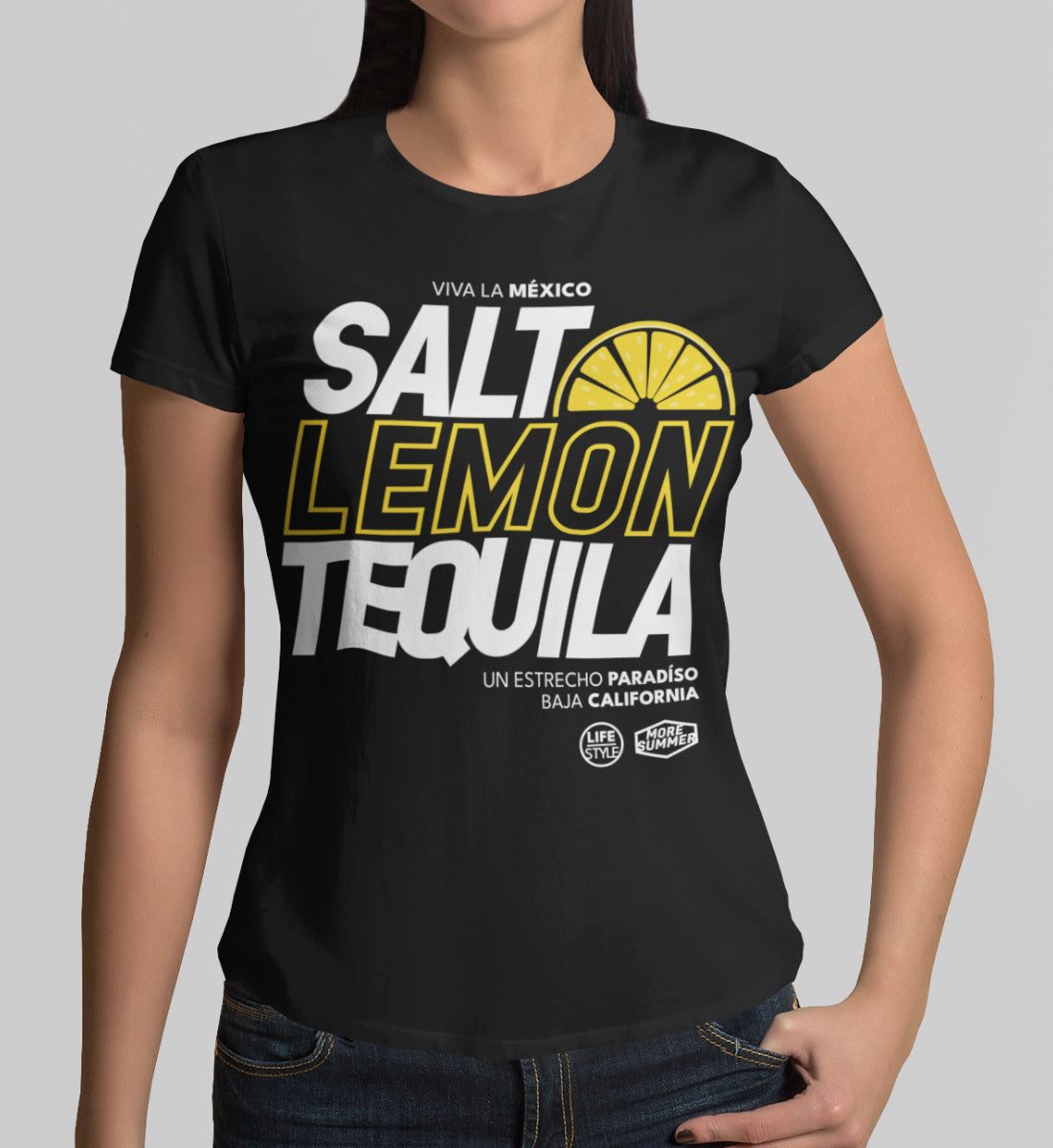 Salt Lemon Tequila Viva La Mexico - Damen Premium Organic Shirt