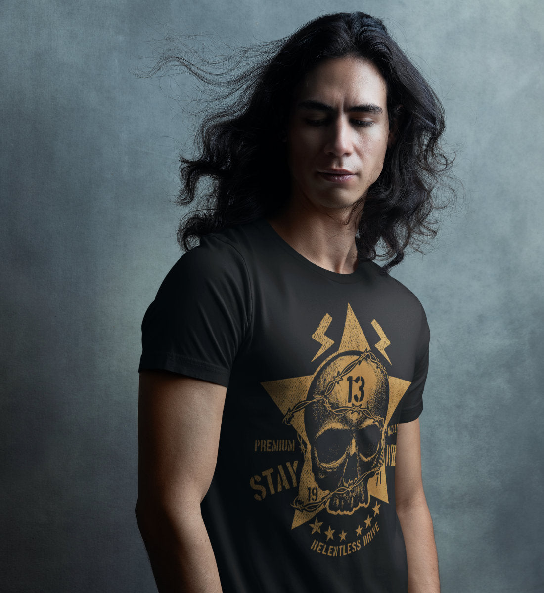 Stay Wild Skull - Relentless Drive - Premium Quality - Herren Premium Organic Shirt