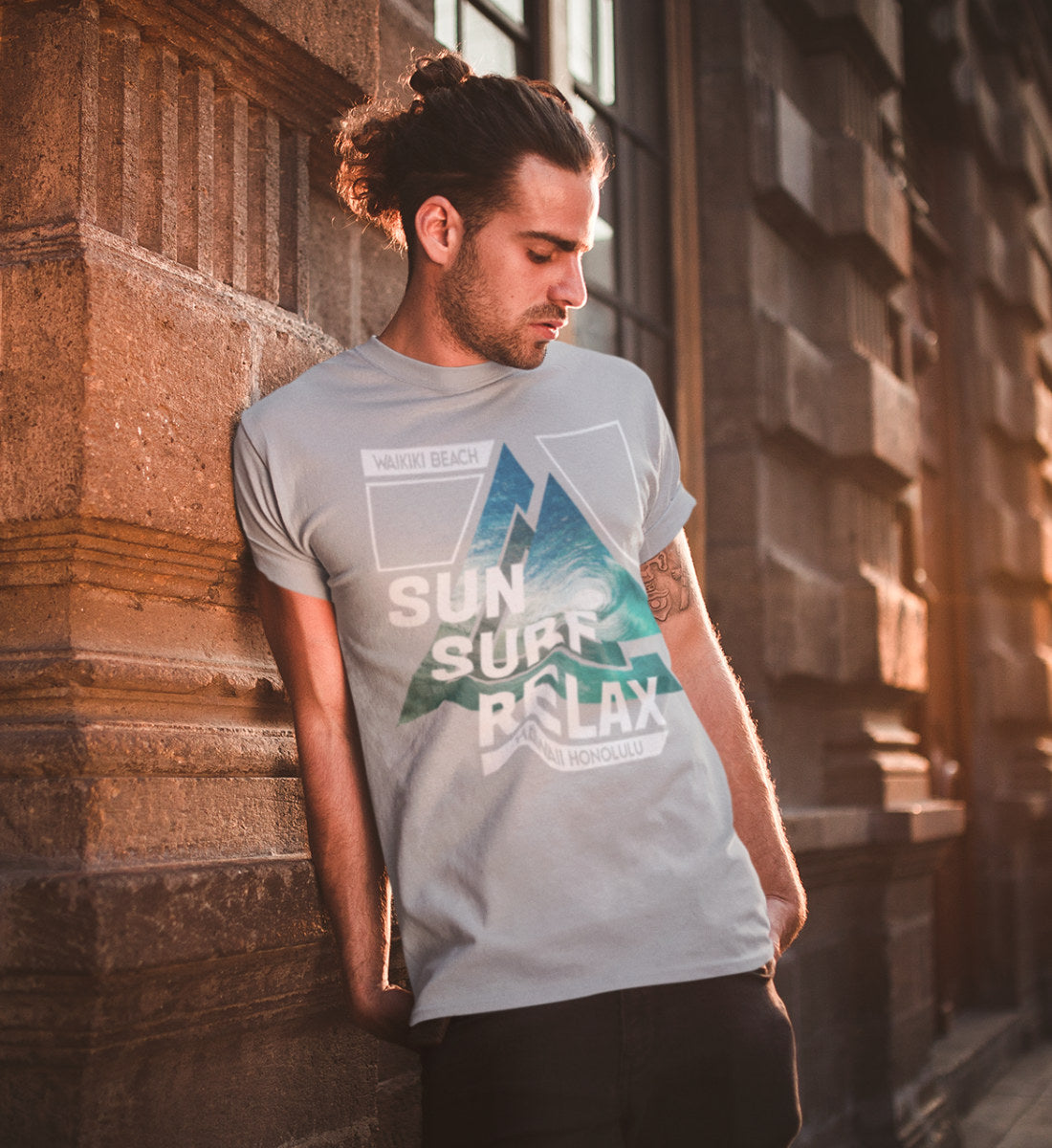 Sun Surf Relax Waikiki Beach Hawaii Honolulu - Herren Shirt