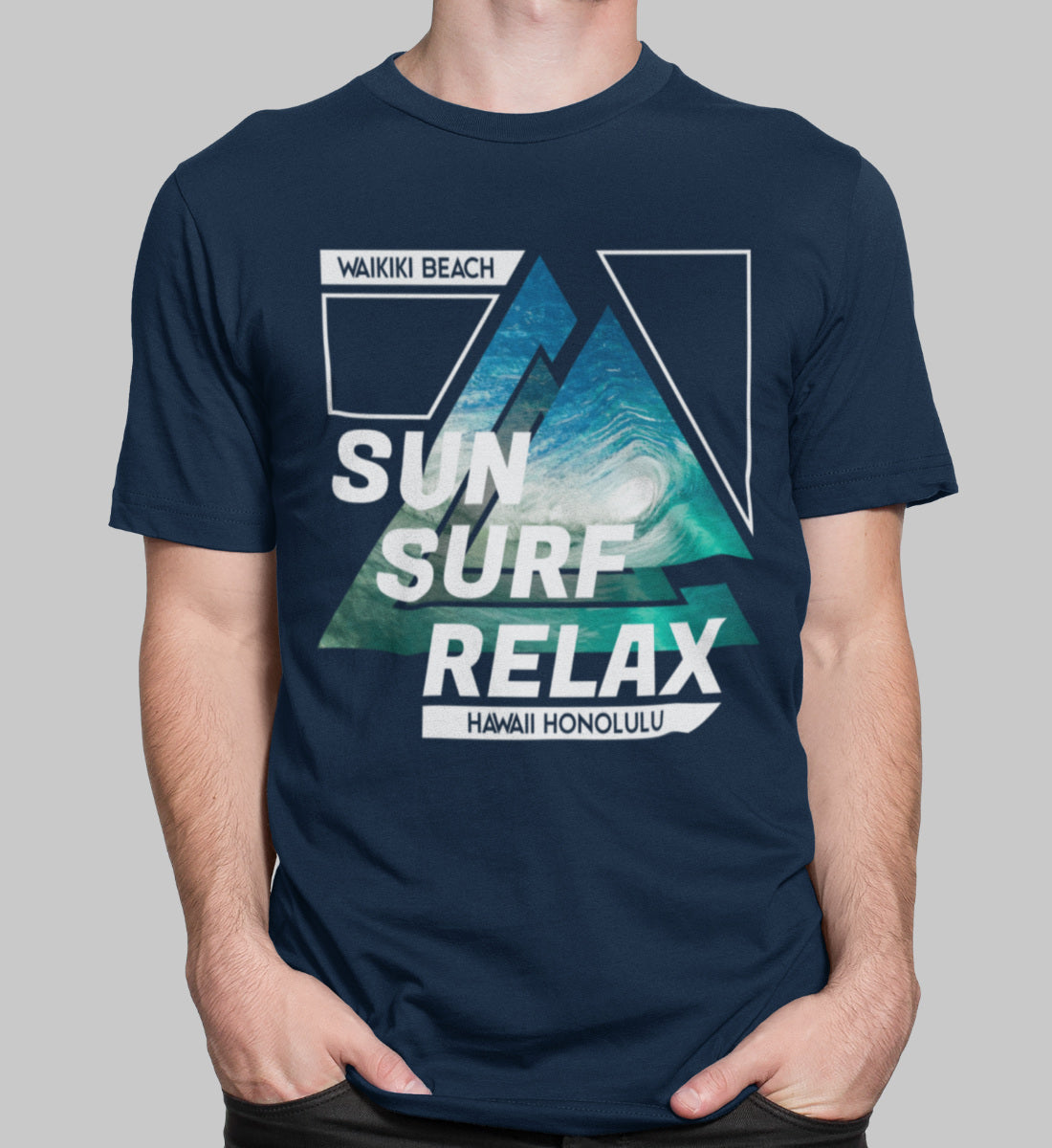 Sun Surf Relax Waikiki Beach Hawaii Honolulu - Herren Shirt