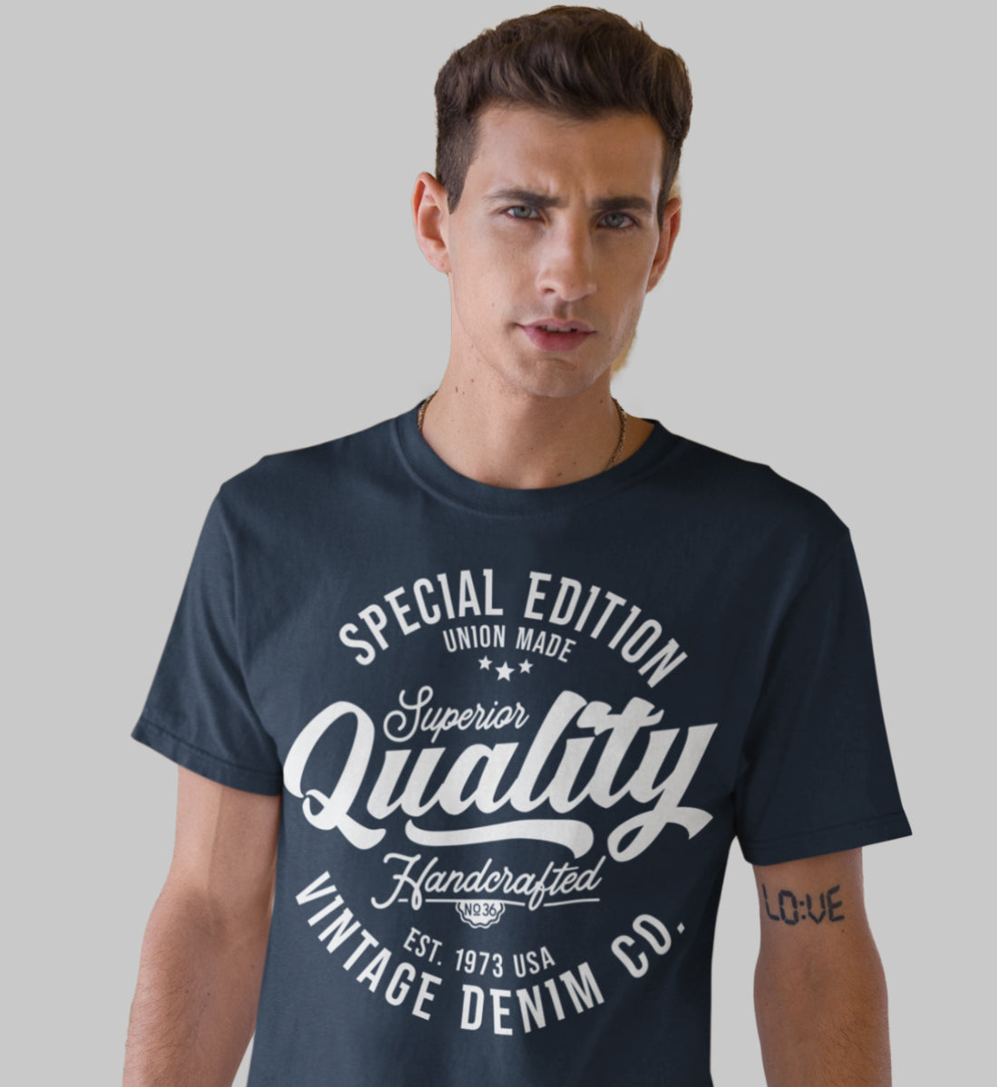 Superior Quality Handcrafted Vintage Style Denim - Herren Premium Organic Shirt