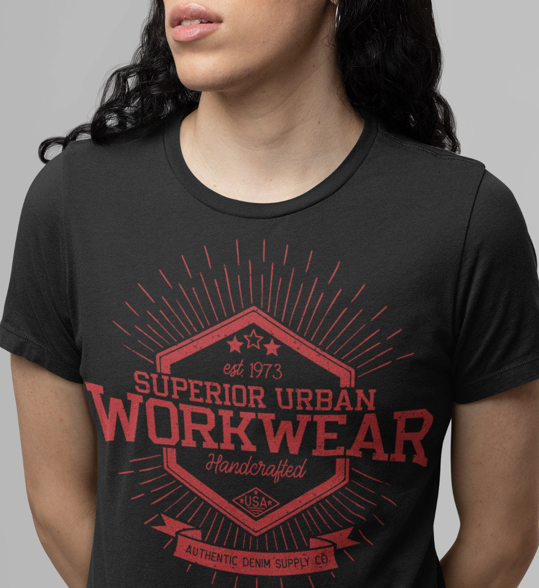 Superior Urban Workwear Handcrafted Vintage Denim - Damen Premium Organic Shirt