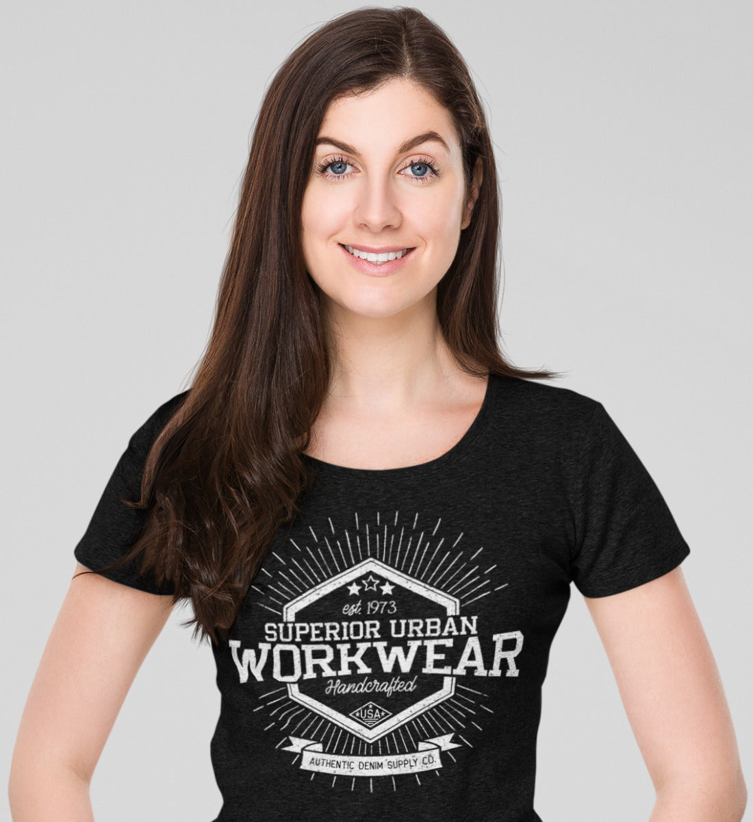 Superior Urban Workwear Handcrafted Vintage Denim - Damenshirt