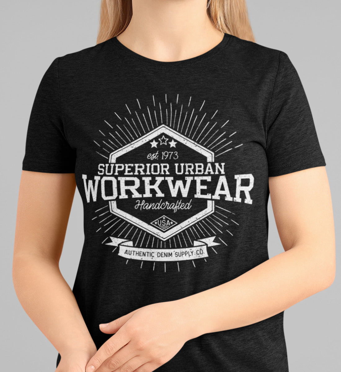 Superior Urban Workwear Handcrafted Vintage Denim - Damen Premium Organic Shirt