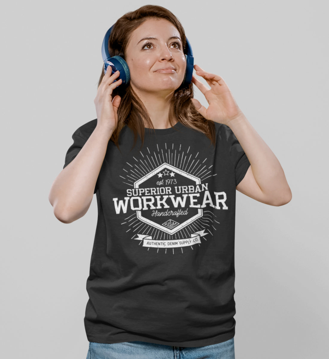 Superior Urban Workwear Handcrafted Vintage Denim - Damenshirt