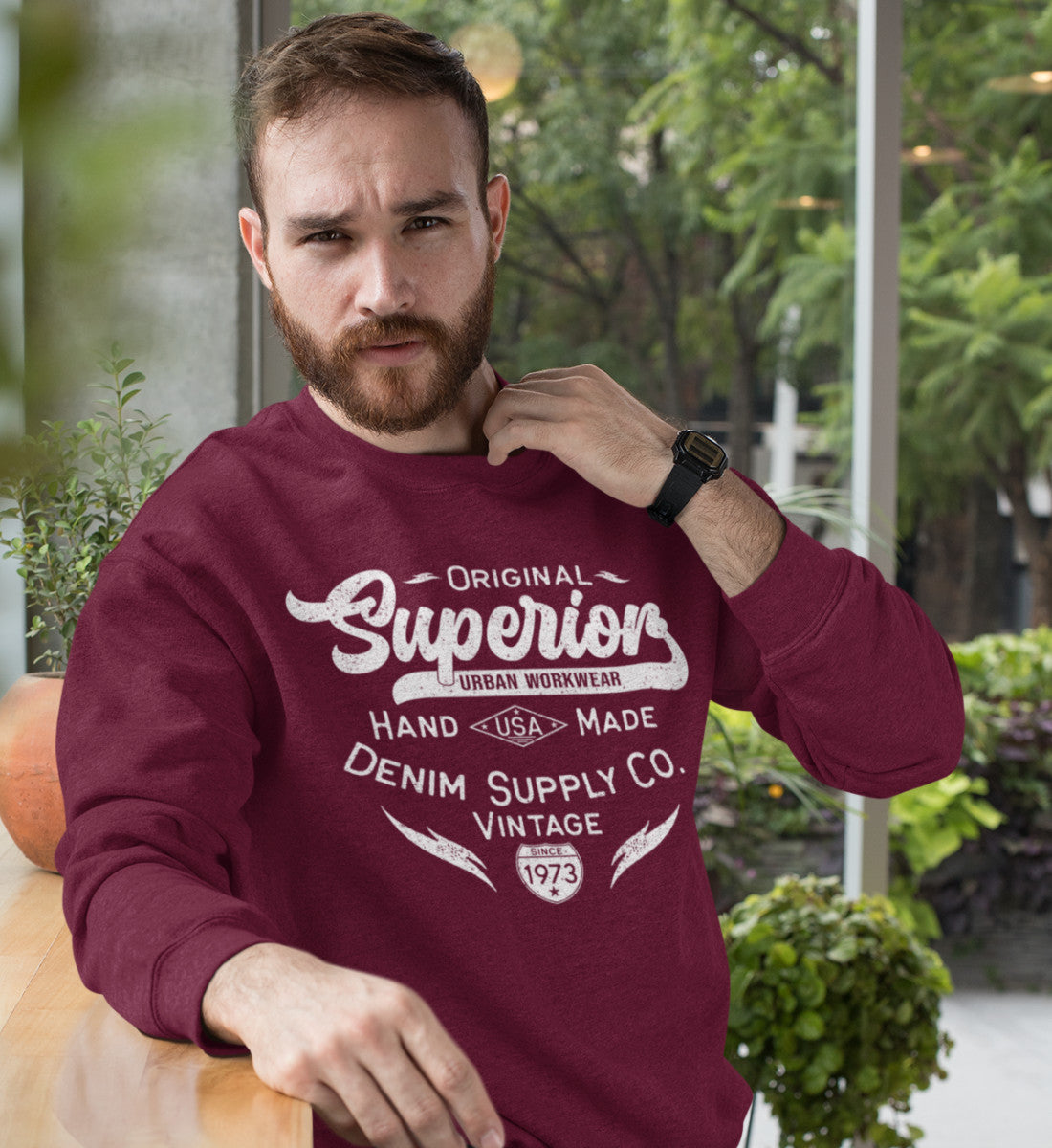 Original Superior Urban Workwear Vintage Denim - Unisex Organic Sweatshirt ST/ST