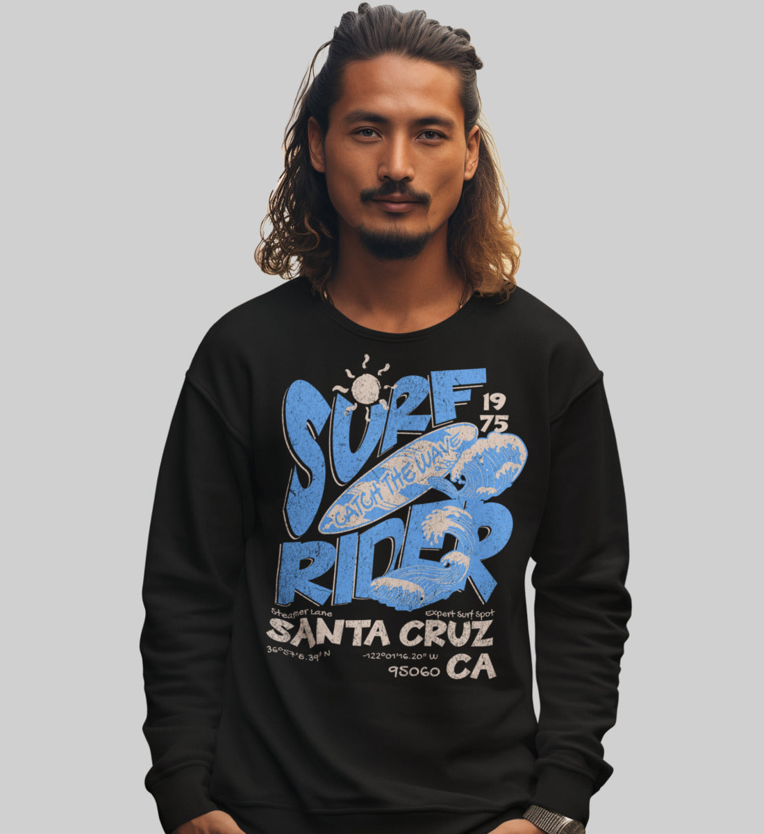 Surf Rider Santa Cruz California - Unisex Organic Sweatshirt ST/ST