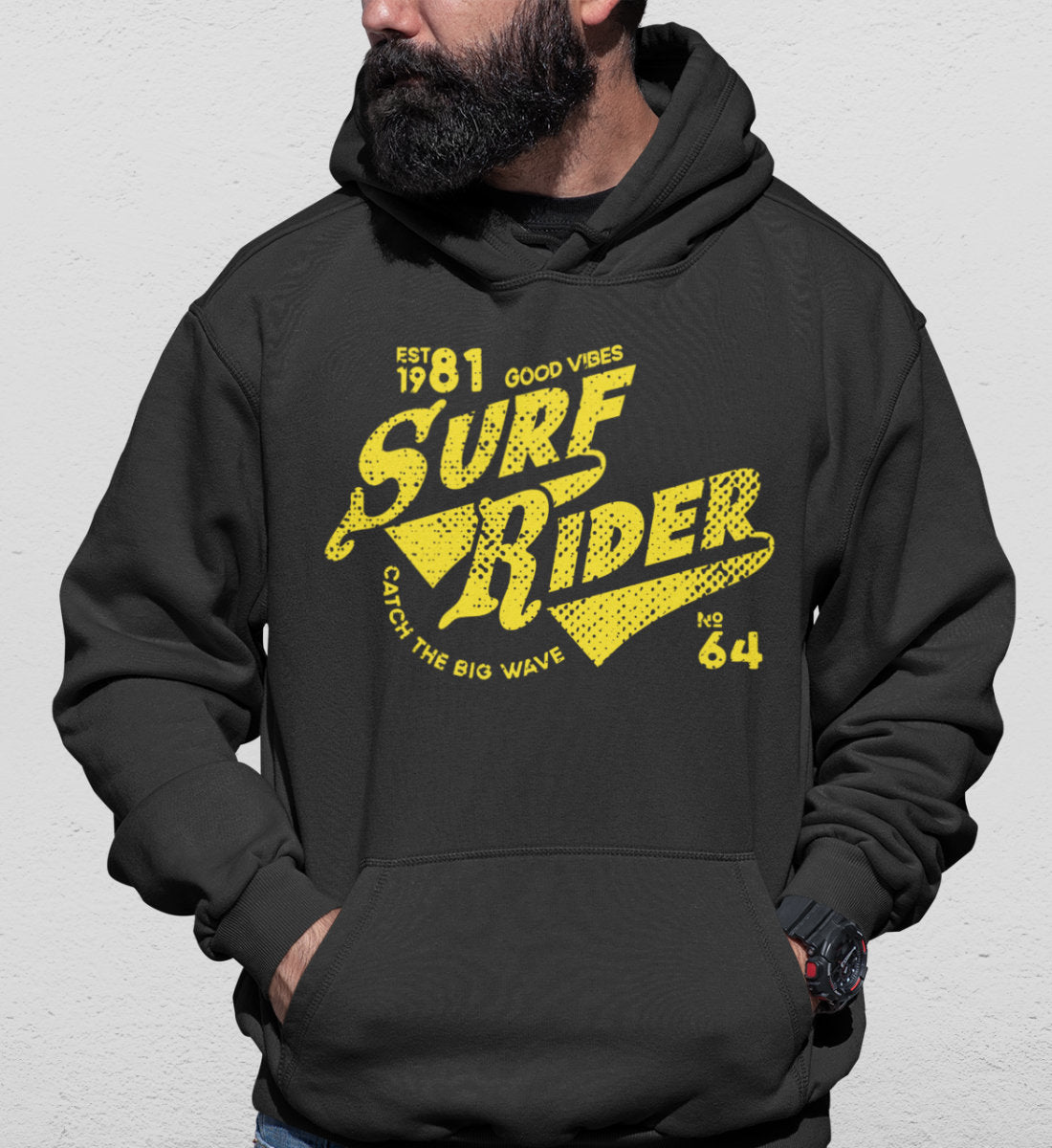 Surf Rider - Catch The Big Wave - Unisex Organic Hoodie