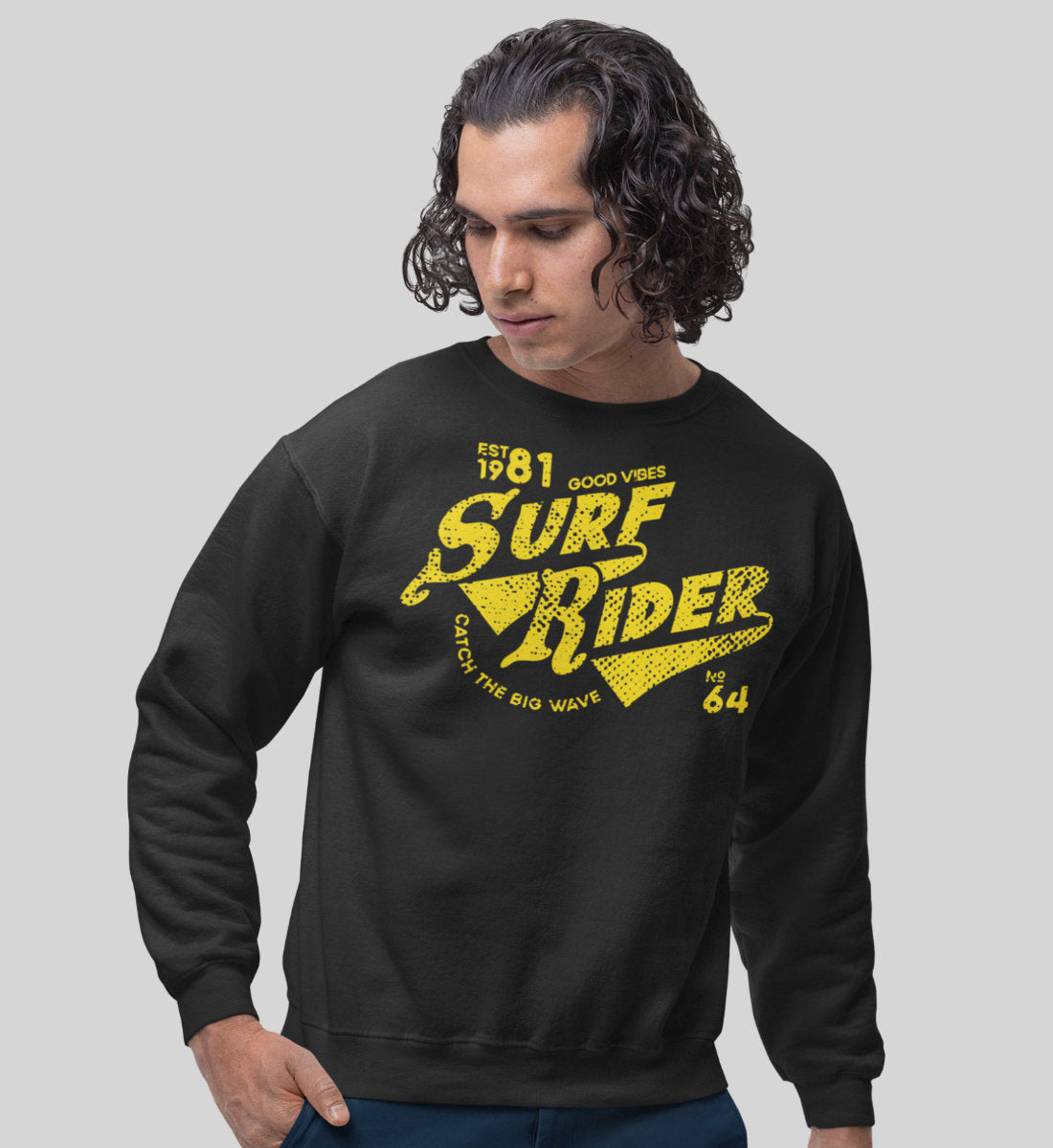 Surf Rider - Catch The Big Wave - Unisex Organic Sweatshirt ST/ST