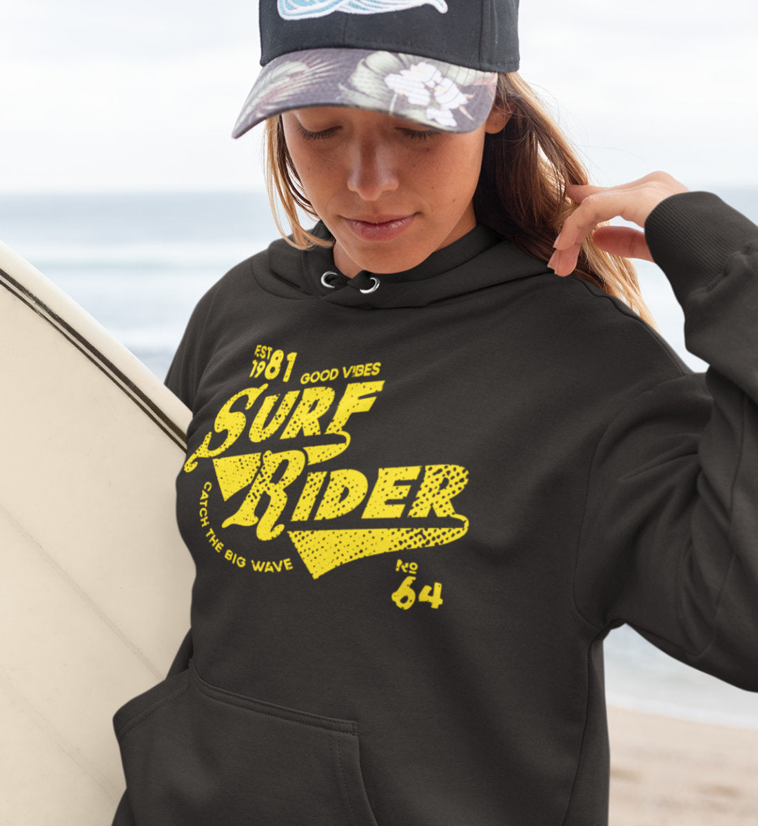Surf Rider - Catch The Big Wave - Damen Organic Hoodie ST/ST