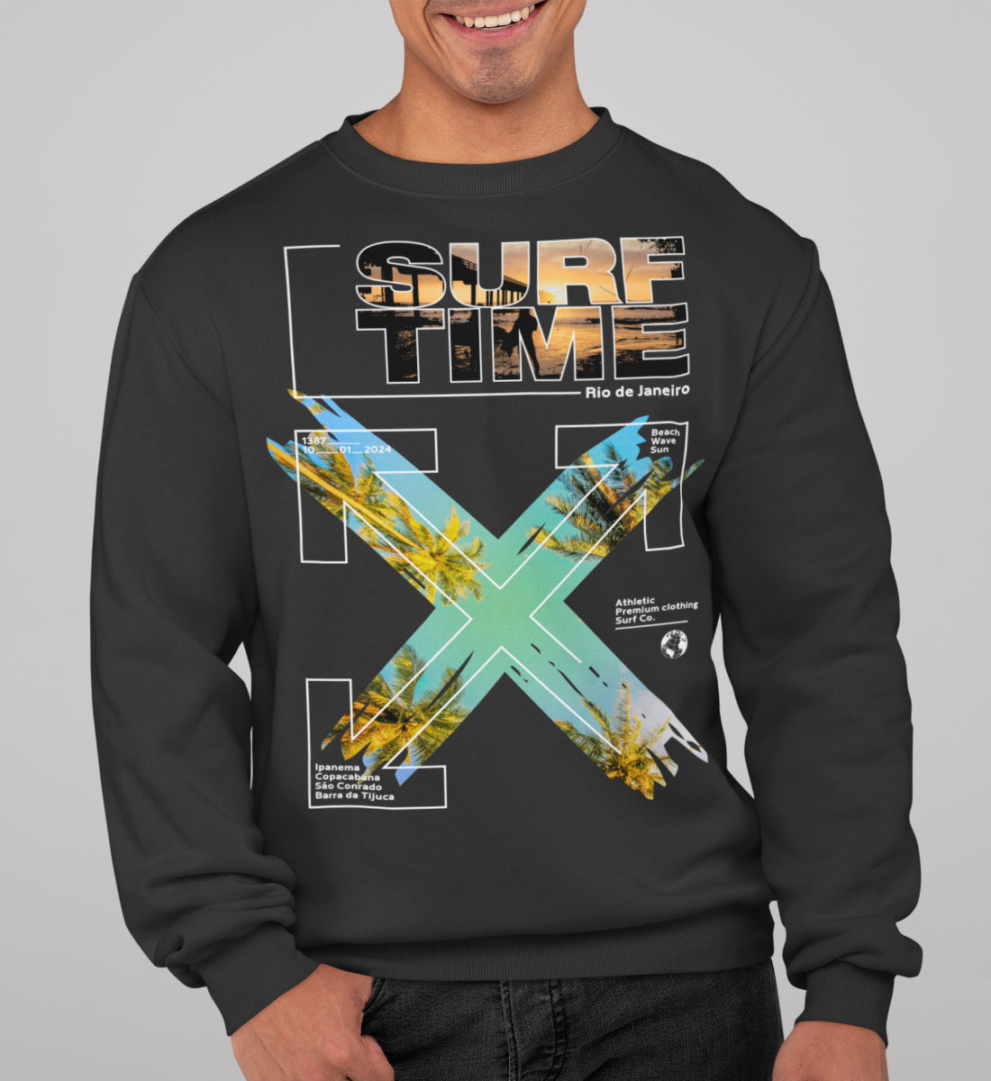 Surf Time - Rio de Janeiro - Unisex Organic Sweatshirt ST/ST