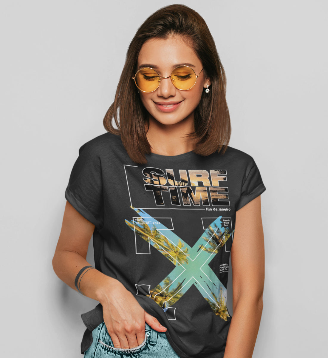 Surf Time - Rio de Janeiro - Damen Premium Organic Shirt
