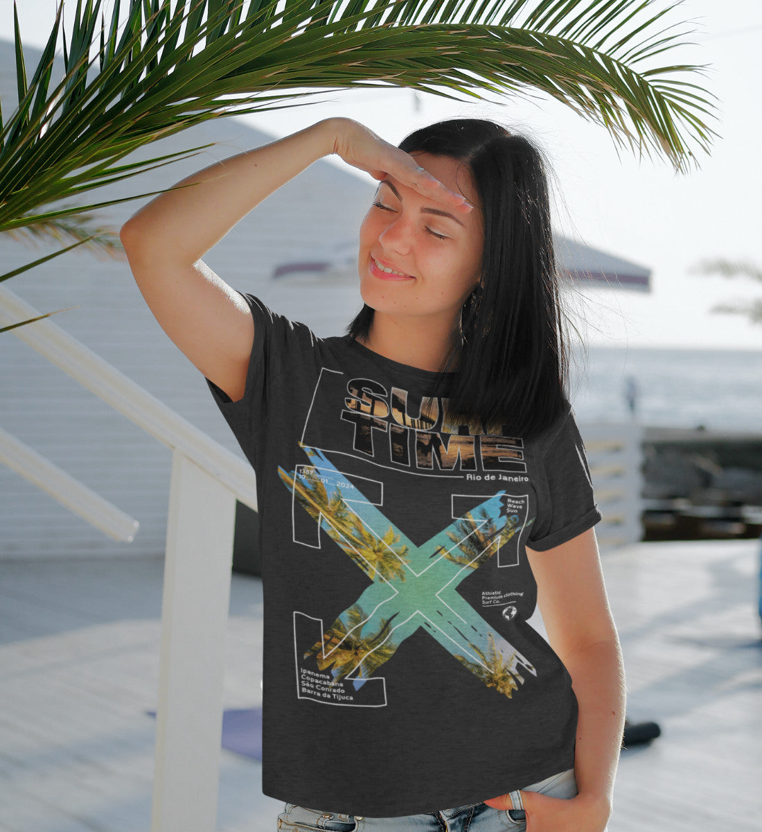 Surf Time - Rio de Janeiro - Damen Premium Organic Shirt
