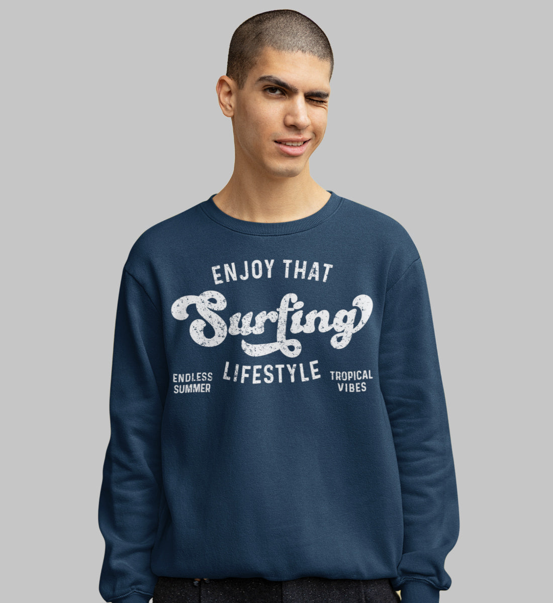 Enjoy That Surfing Lifestyle - Unisex Organic Sweatshirt ST/ST