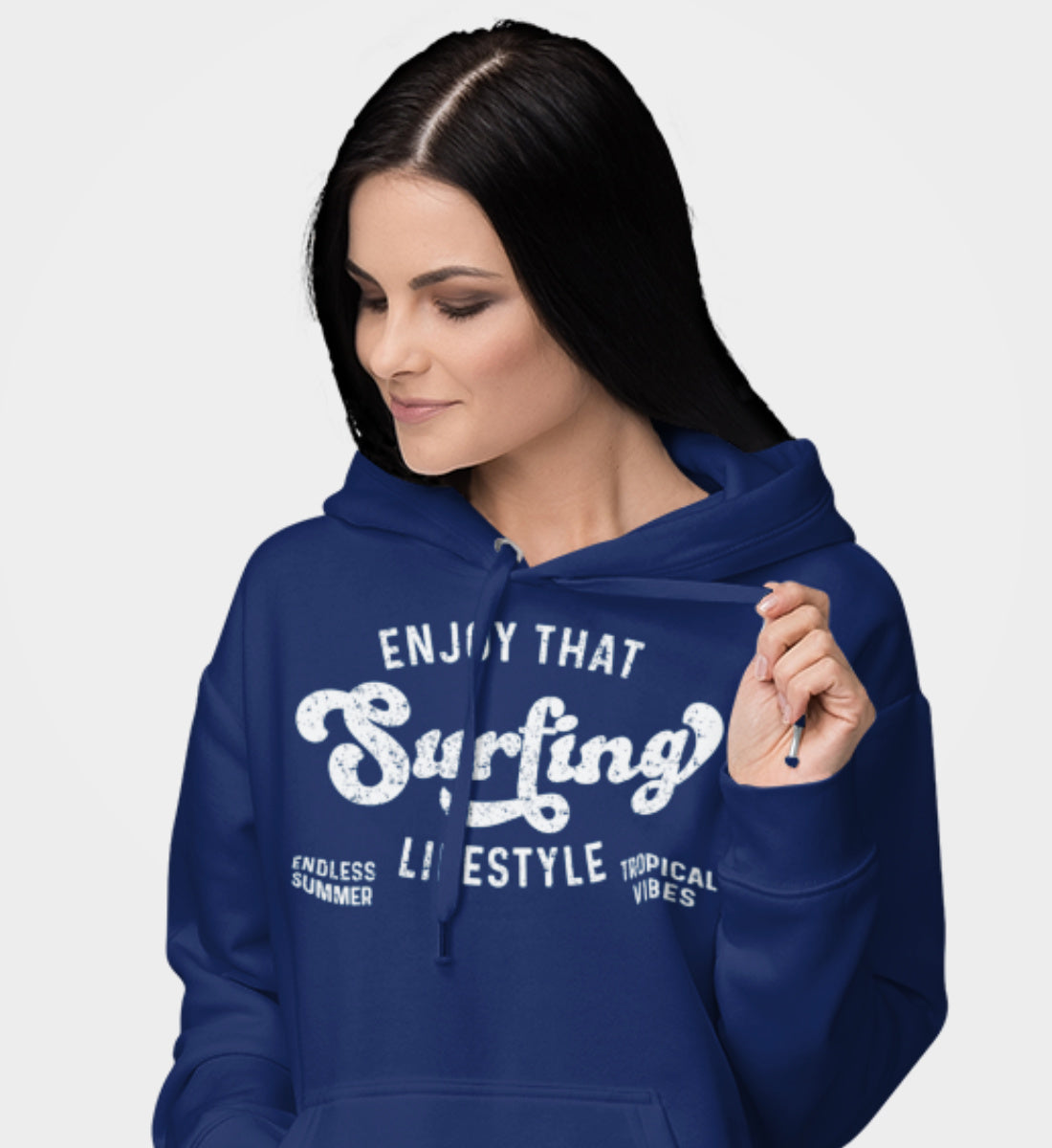 Enjoy That Surfing Lifestyle - Damen Organic Hoodie ST/ST