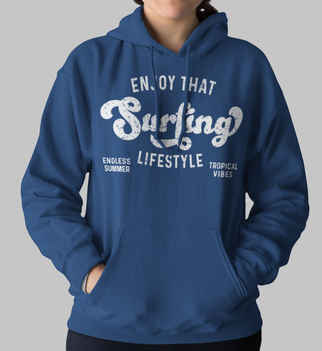 Enjoy That Surfing Lifestyle - Damen Organic Hoodie ST/ST