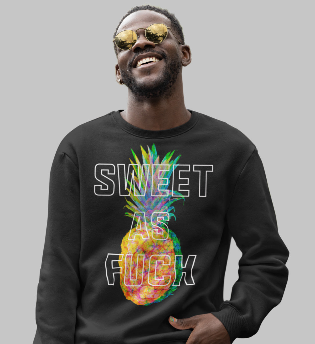 Sweet as Fuck Pineapple - Unisex Organic Sweatshirt ST/ST