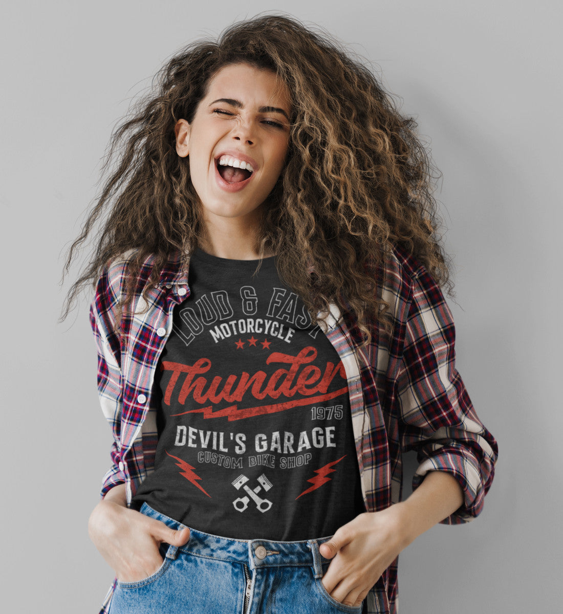 Thunder - Loud & Fast Motorcycle - Custom Devil's Garage - Damenshirt