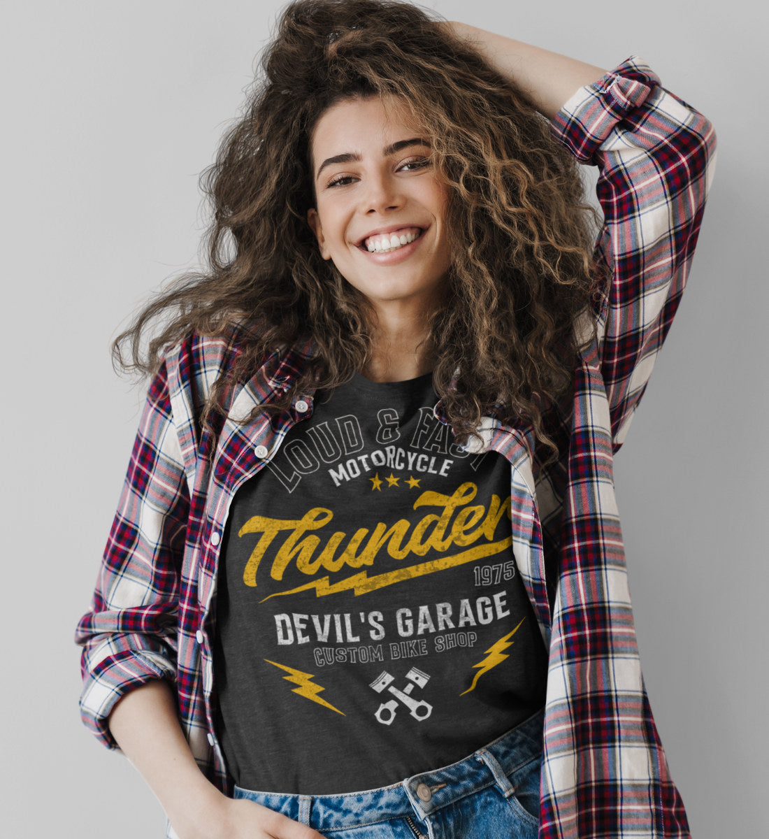 Thunder - Loud & Fast Motorcycle - Custom Devil's Garage - Damenshirt