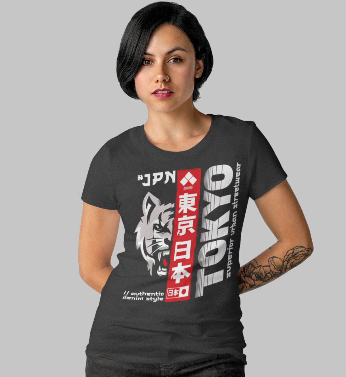 Tokyo Japan Wolf Superior Urban Streetwear - Damenshirt
