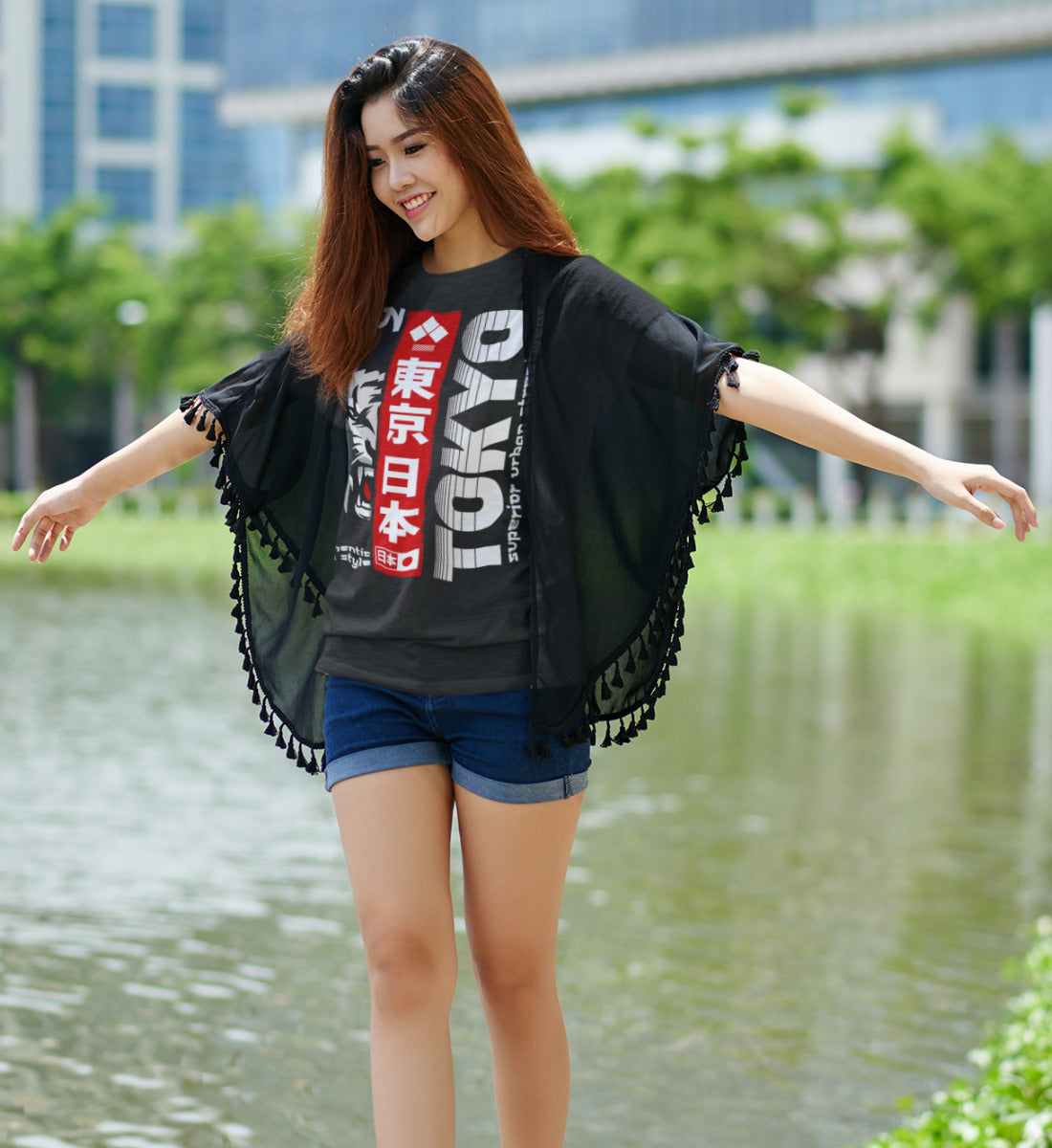 Tokyo Japan Wolf Superior Urban Streetwear - Damenshirt