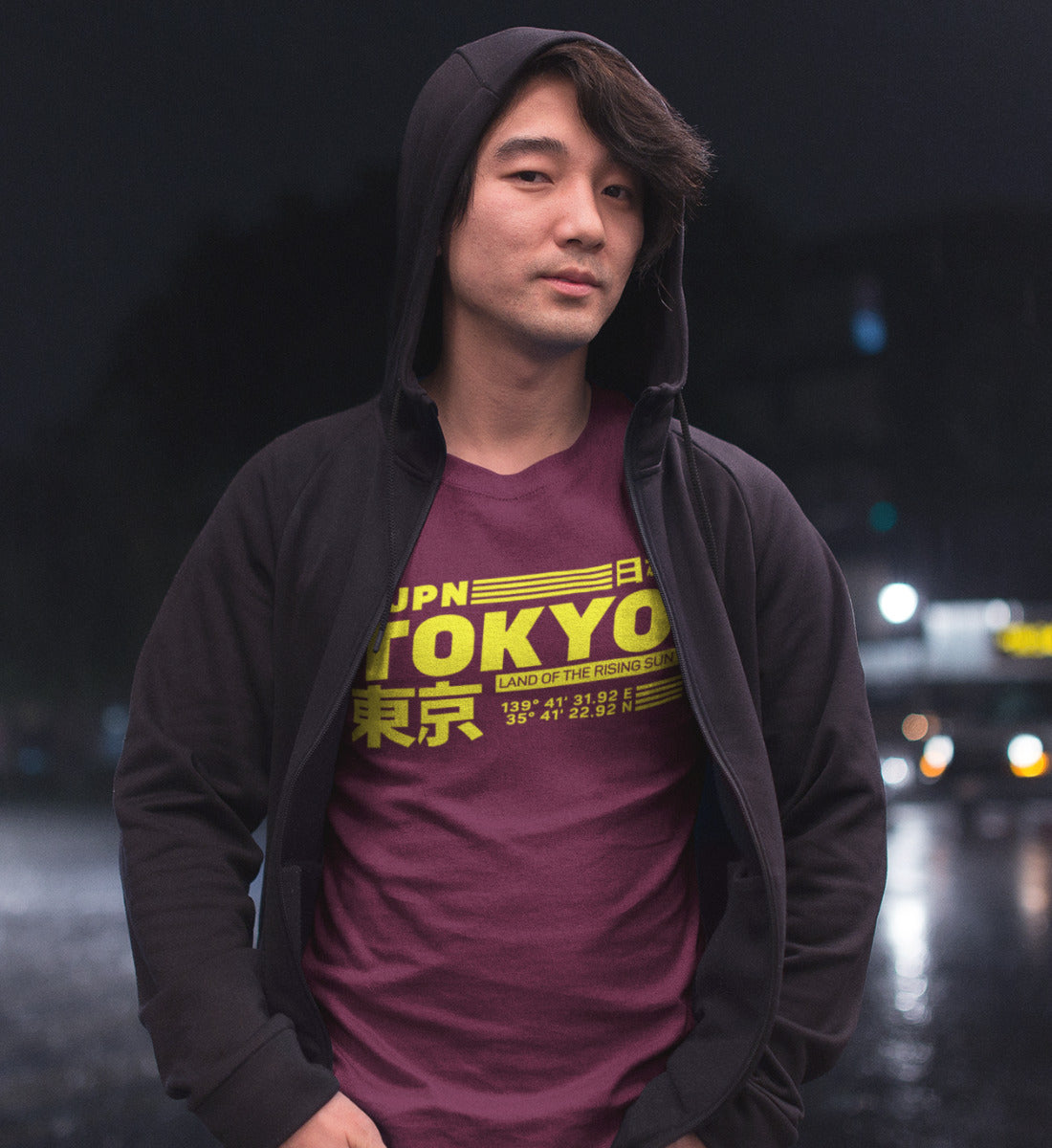 Tokyo Japan land of the rising sun - Herren Premium Organic Shirt