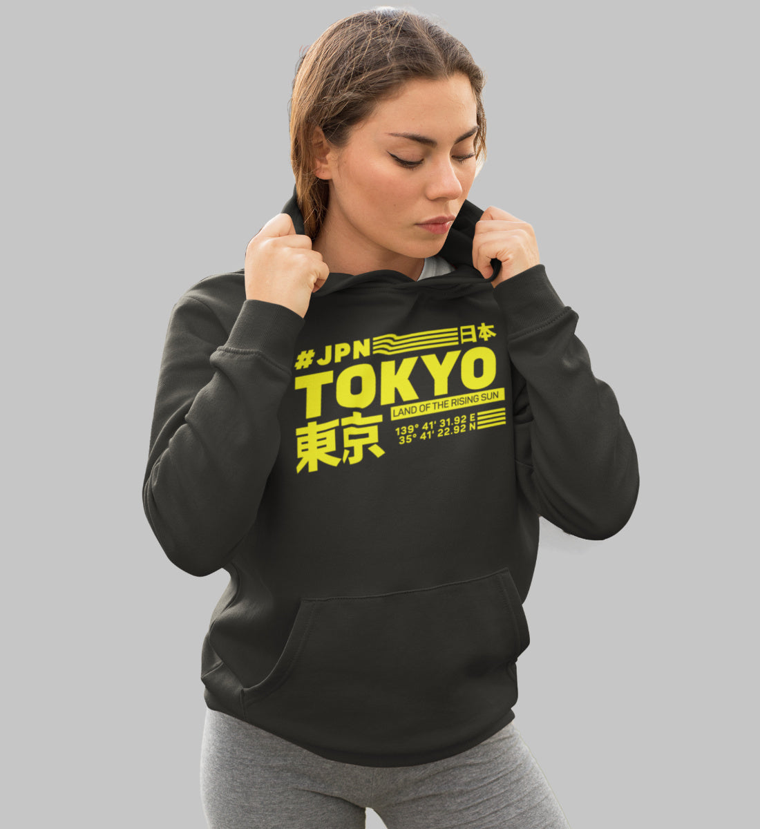 Tokyo Japan land of the rising sun - Damen Organic Hoodie ST/ST