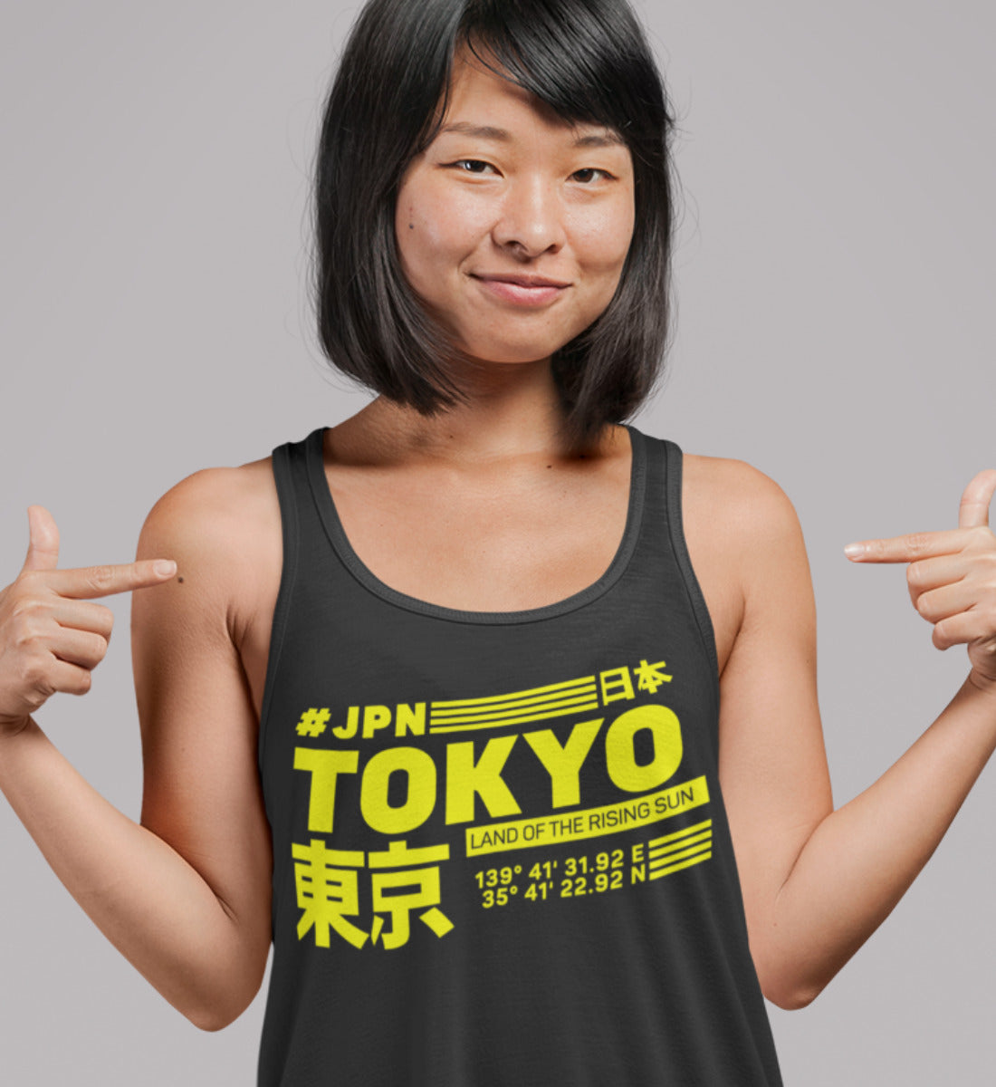 Tokyo Japan land of the rising sun - Damen Premium Organic Tanktop ST/ST