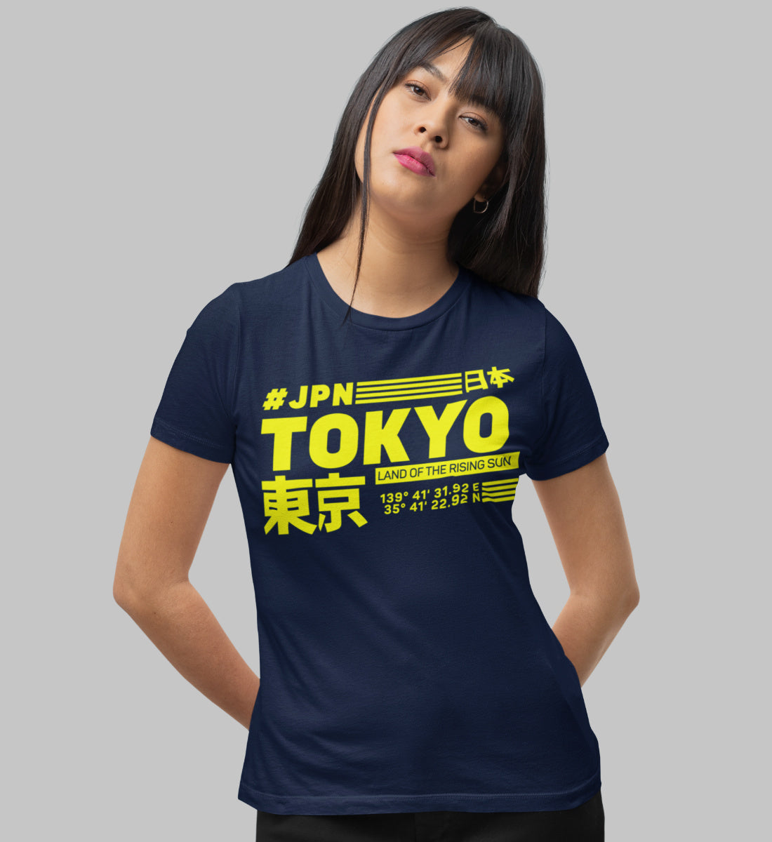 Tokyo Japan land of the rising sun - Damen Premium Organic Shirt