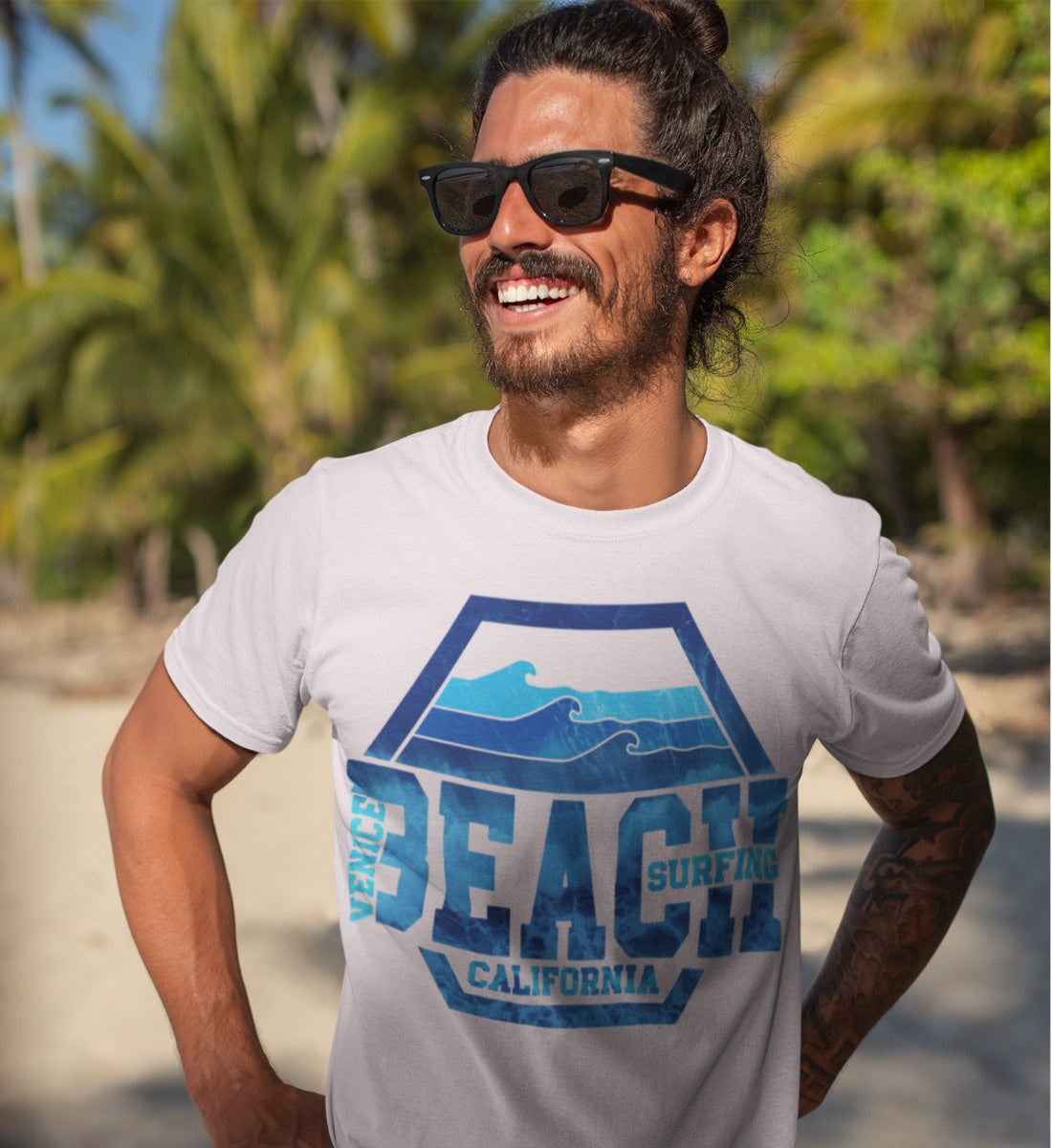 Venice Beach Surfing California - Herren Premium Organic Shirt
