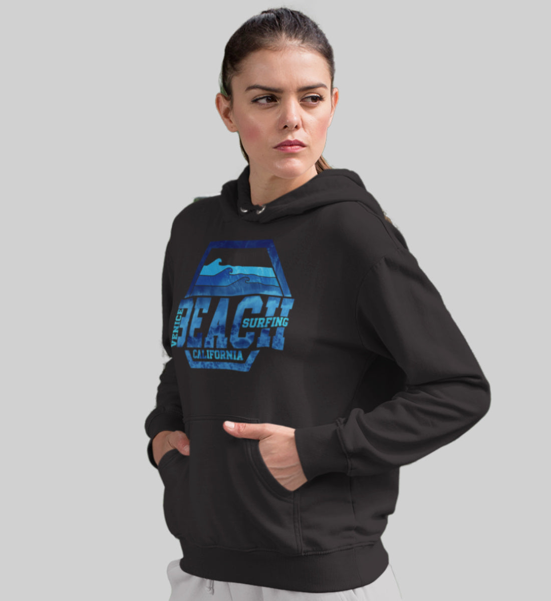 Venice Beach Surfing California - Damen Organic Hoodie ST/ST