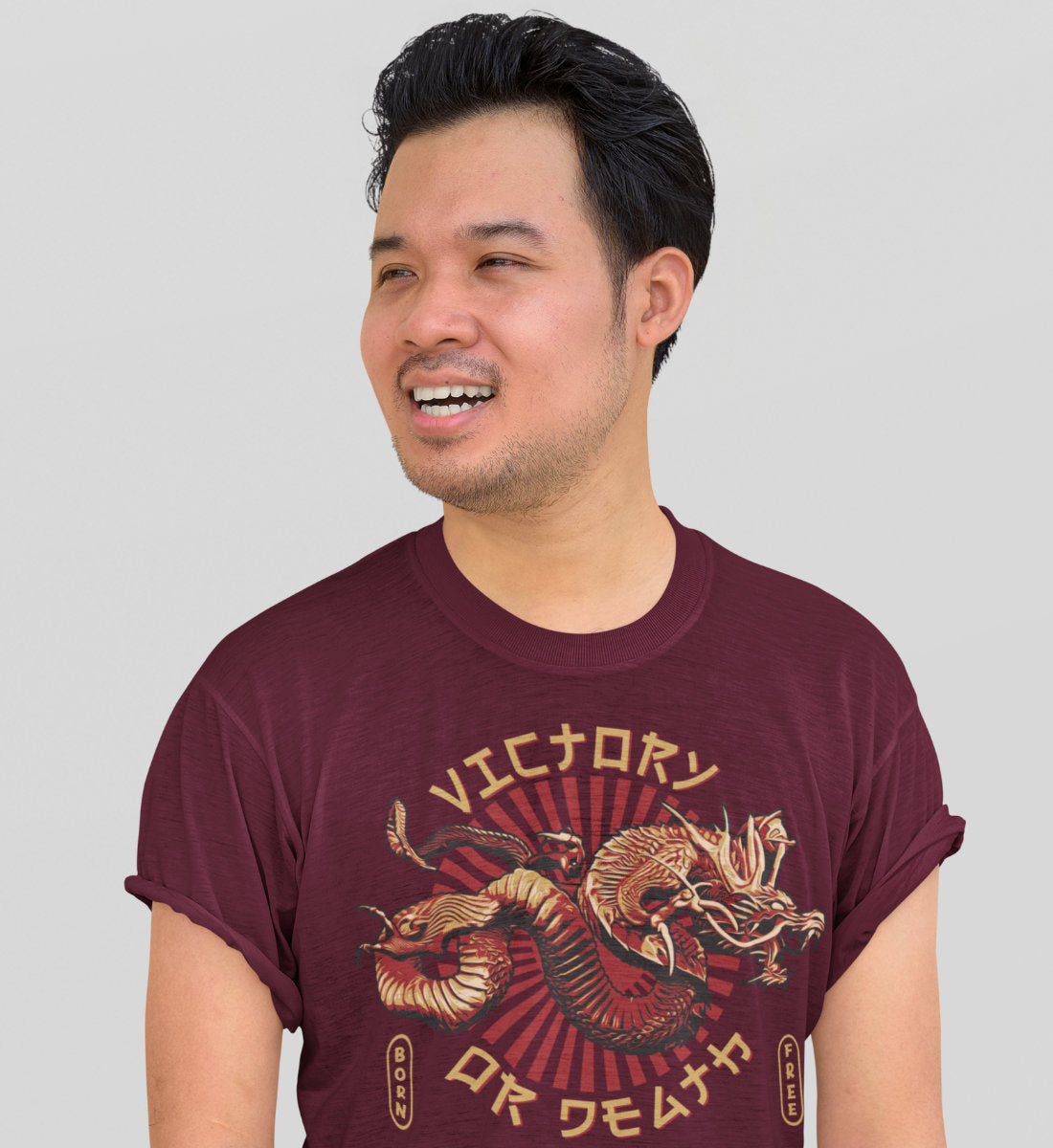 Victory Or Death - Asian Dragon - Herren Shirt