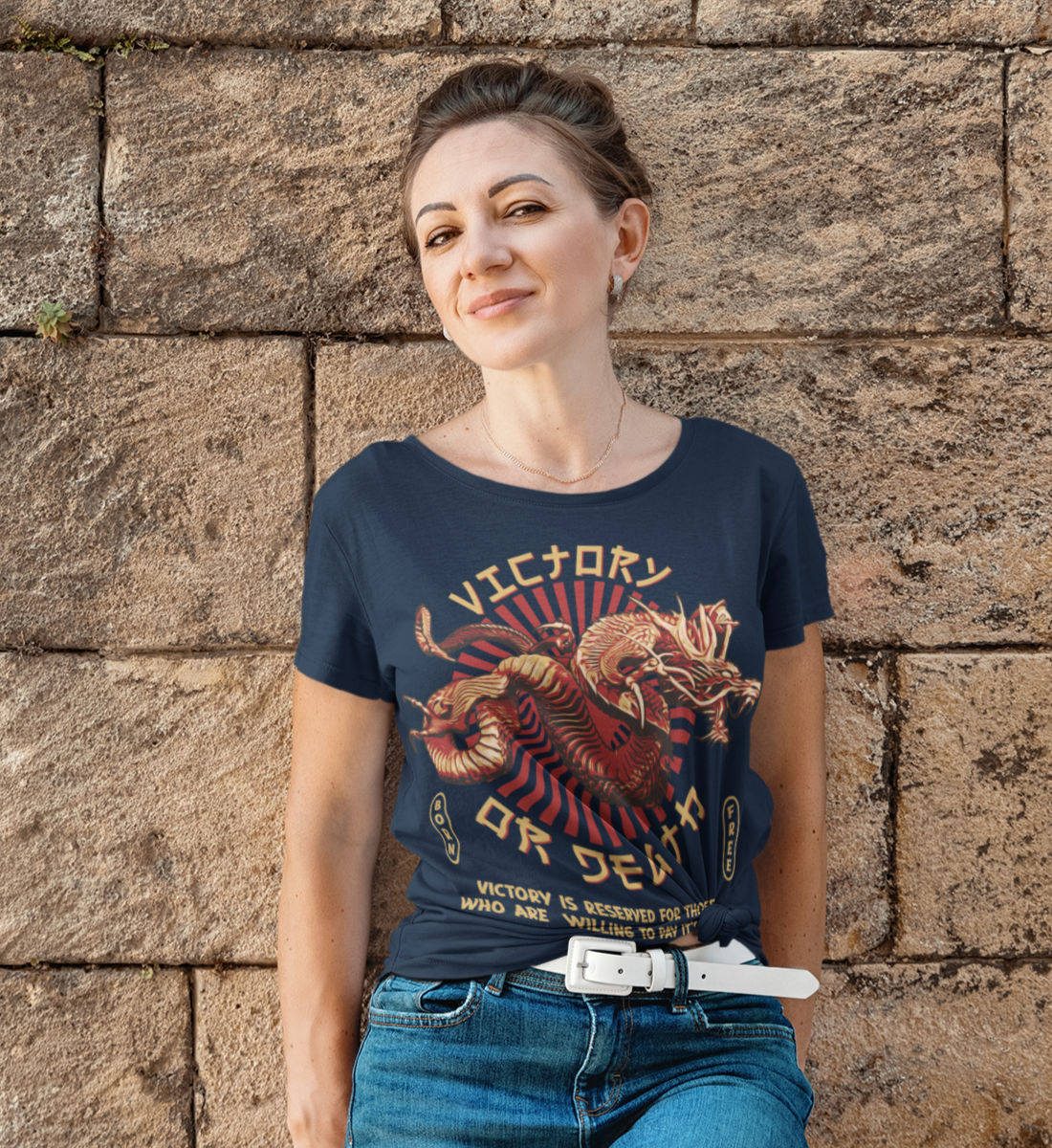 Victory Or Death - Asian Dragon - Damenshirt