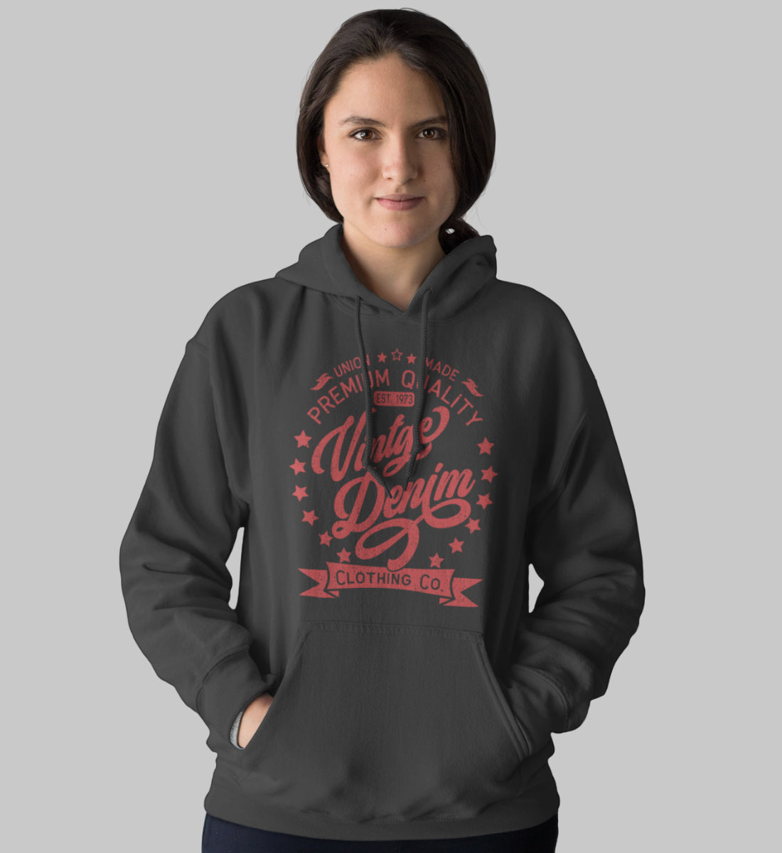 Vintage Denim Premium Product Clothing Co. Design - Damen Organic Hoodie ST/ST