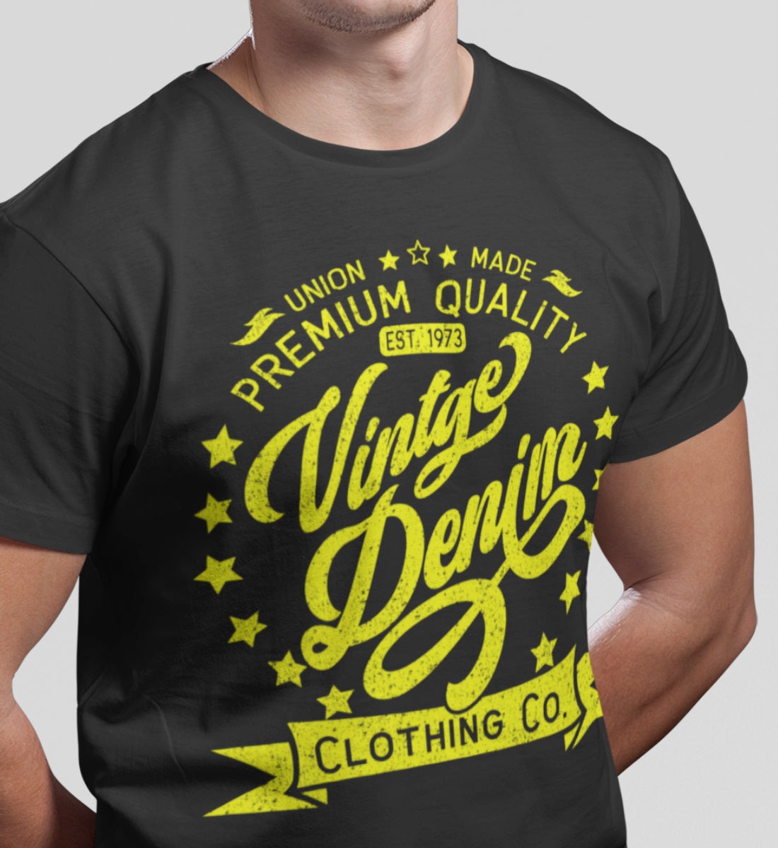 Vintage Denim Premium Product Clothing Co. Design - Herren Premium Organic Shirt