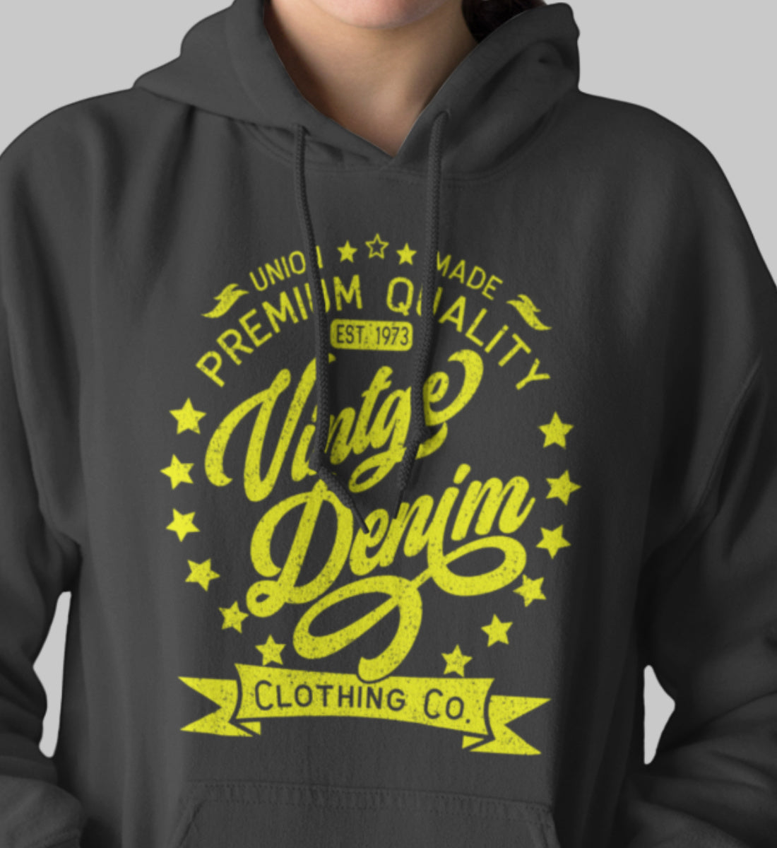Vintage Denim Premium Product Clothing Co. Design - Damen Organic Hoodie ST/ST
