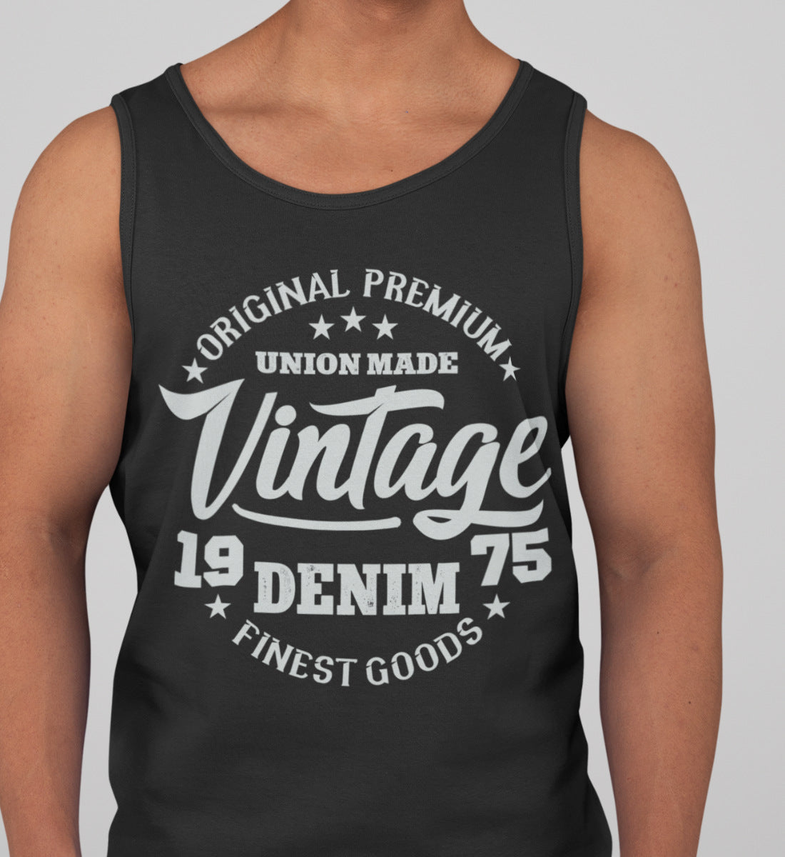 College Vintage Denim Design Original Premium Goods - Herren Tanktop
